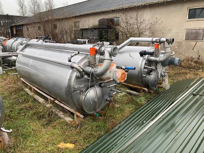 Used Rustfri procestanke på 3200 liter