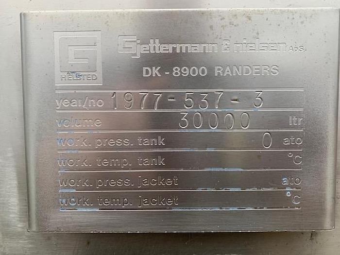Used Rustfri 30 m3 tank