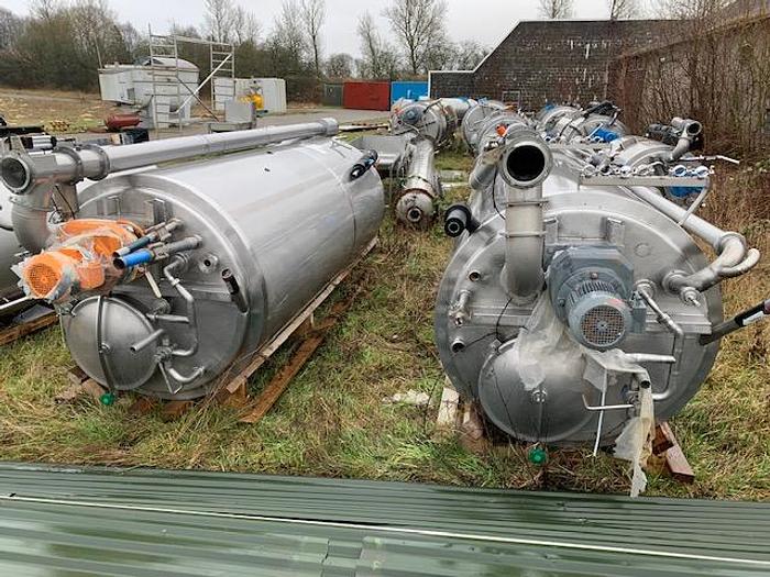 Used Rustfri procestanke på 3200 liter