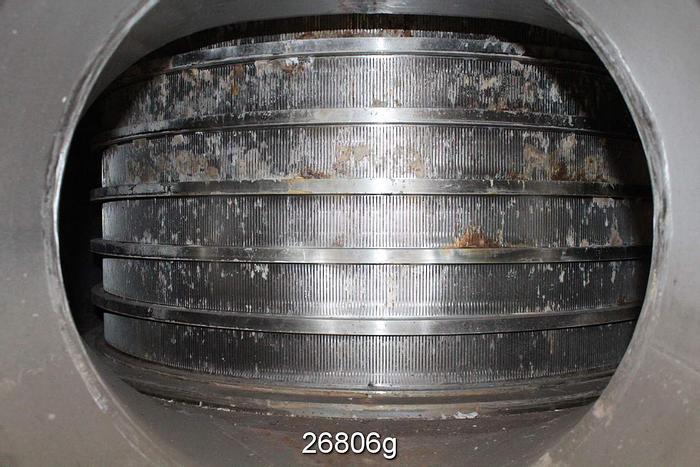 Used Bird Escher Wyss 900 Bird Escher Wyss 900 Thick Stock Pressure Screen, 316 Stainless Steel, Basket Slot Size 0.010", Mechanical Seal, 427 Rpm, Lobed Rotor #26806