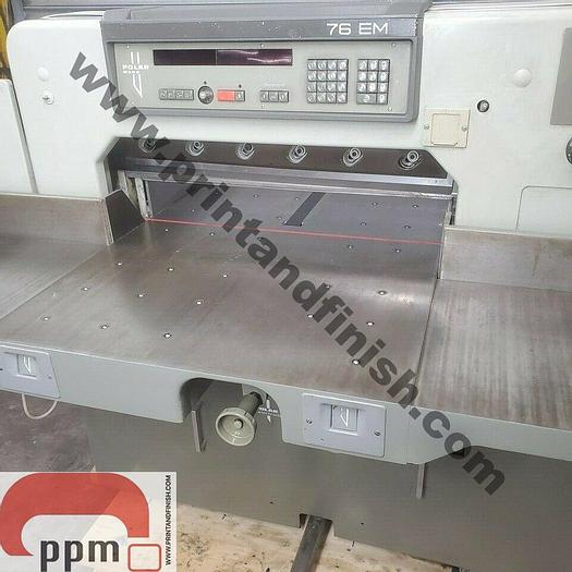 Used Polar 76 EM Paper Guillotine