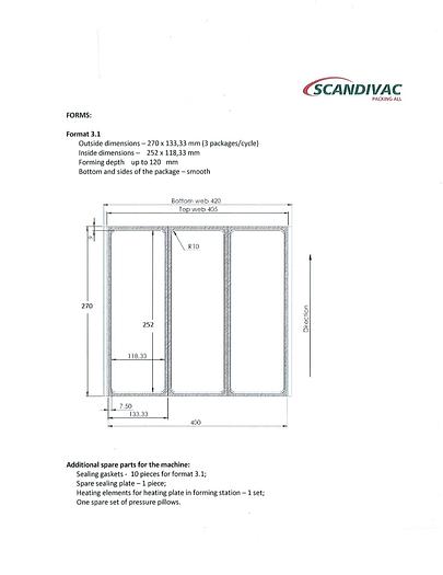 Used Scandivac Thermoforming Vacuum Packager; Md#APM2500