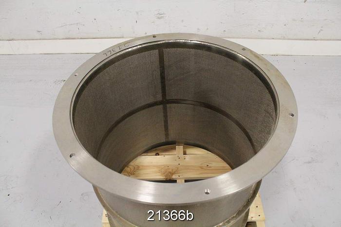 Used Black Clawson 24P Pressure Screen Basket, .050" Holes, Conically Drilled #21366