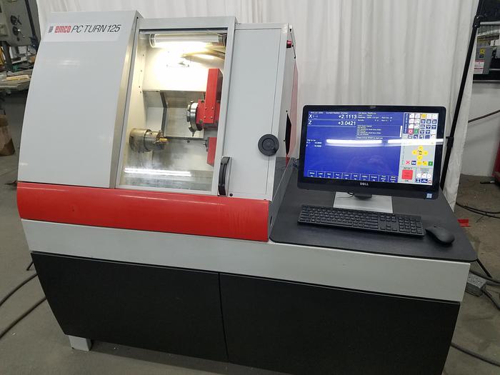Refurbished 1999 EMCO PC TURN 125 CNC LATHE with upgraded 2018 Centroid Touch Screen Controller