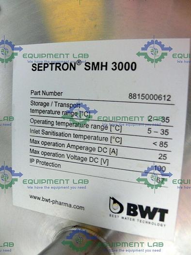 Used BWT Septron SMH 3000 Ultrapure Water Treatment EDI Module