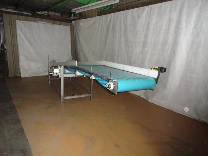Used Tri-Mach Dimple Belt Incline Conveyor; Md#Ever-Kleen, 24" wide x 11' 6" long