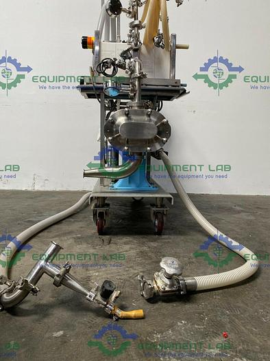 Used Tangential Flow Filtration SS Skid w/ Waukesha 130-U2C Pump & Pall Centrasette