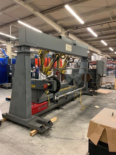 Used TEC WELD FANUC ROBOTIC DUAL TRUNION WELDING CELL WITH 2 FANUC ARCM
