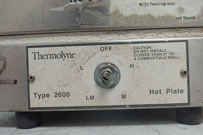 Used Thermolyne Type 2600 Model HP-2625R Hot Plate