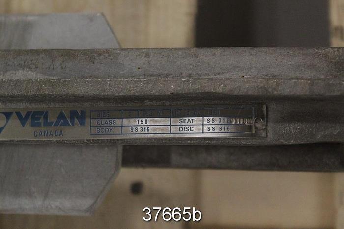 Used Velan 3" Hand Operated Knife Gate Valve, L10-0320C-13BL #37665