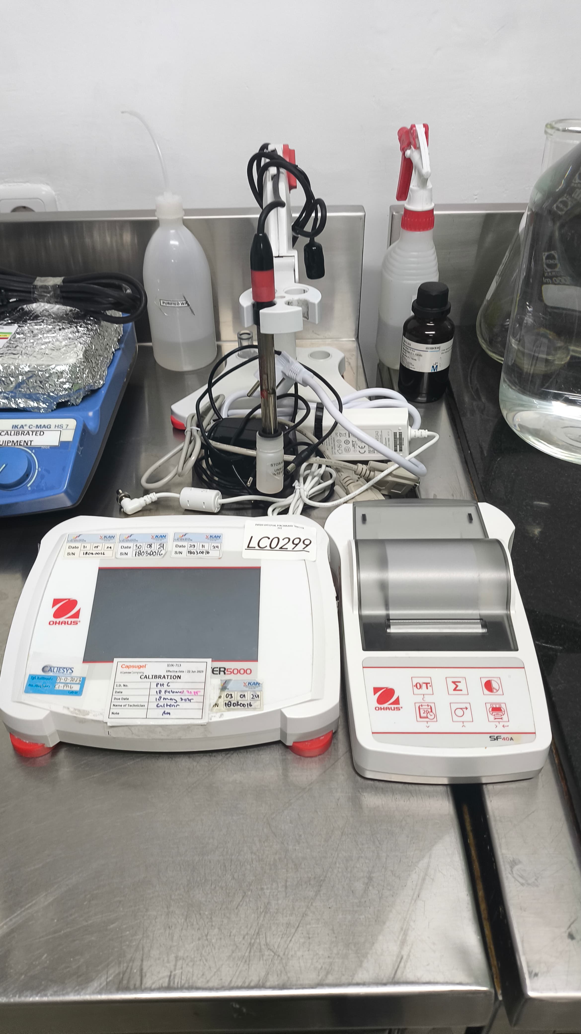 Used PH Meter With Printer - Ohaus - ST5000 - LC0239, LC0299