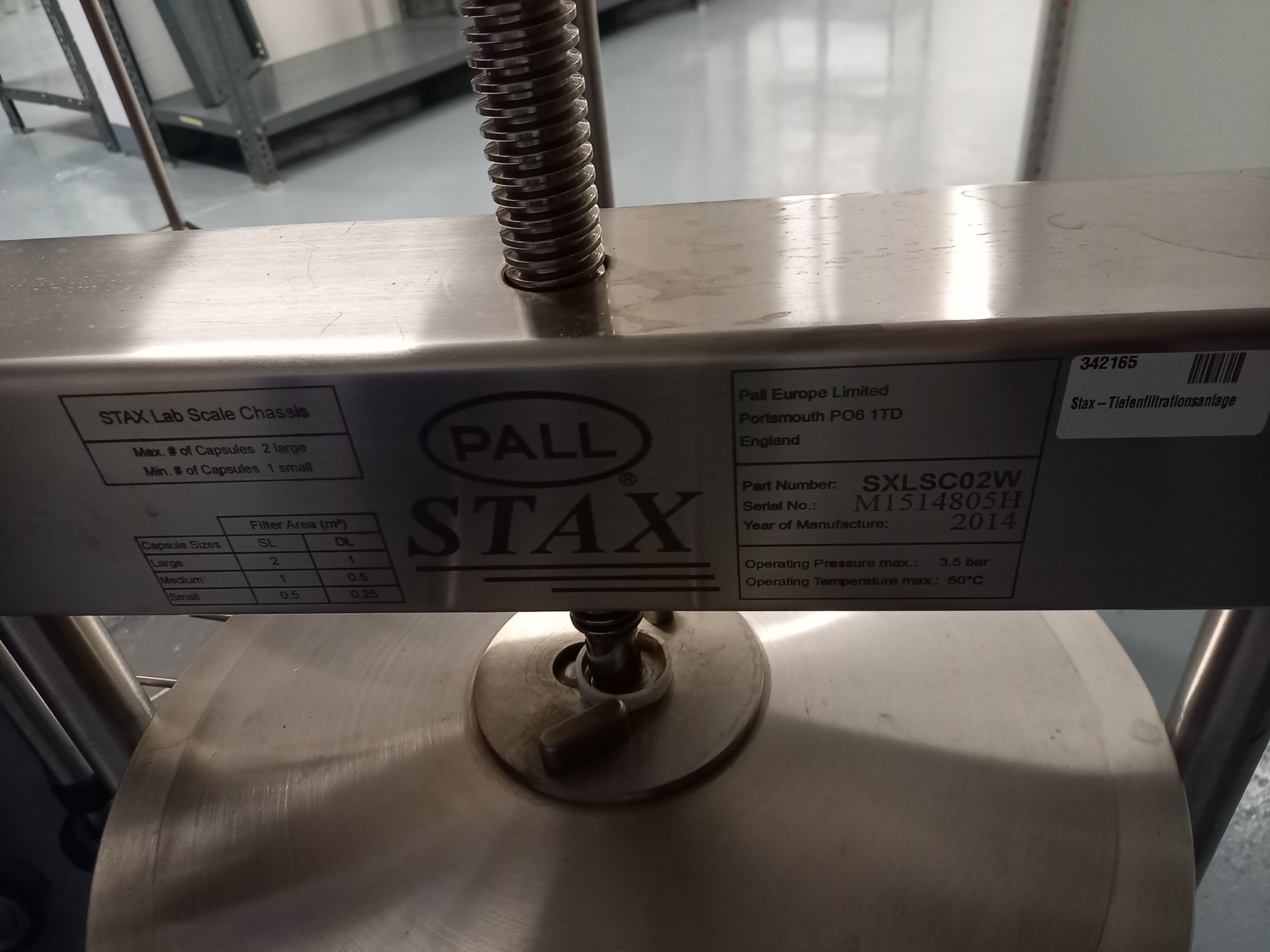 Used Filter Holder - Pall - 01.010.GG