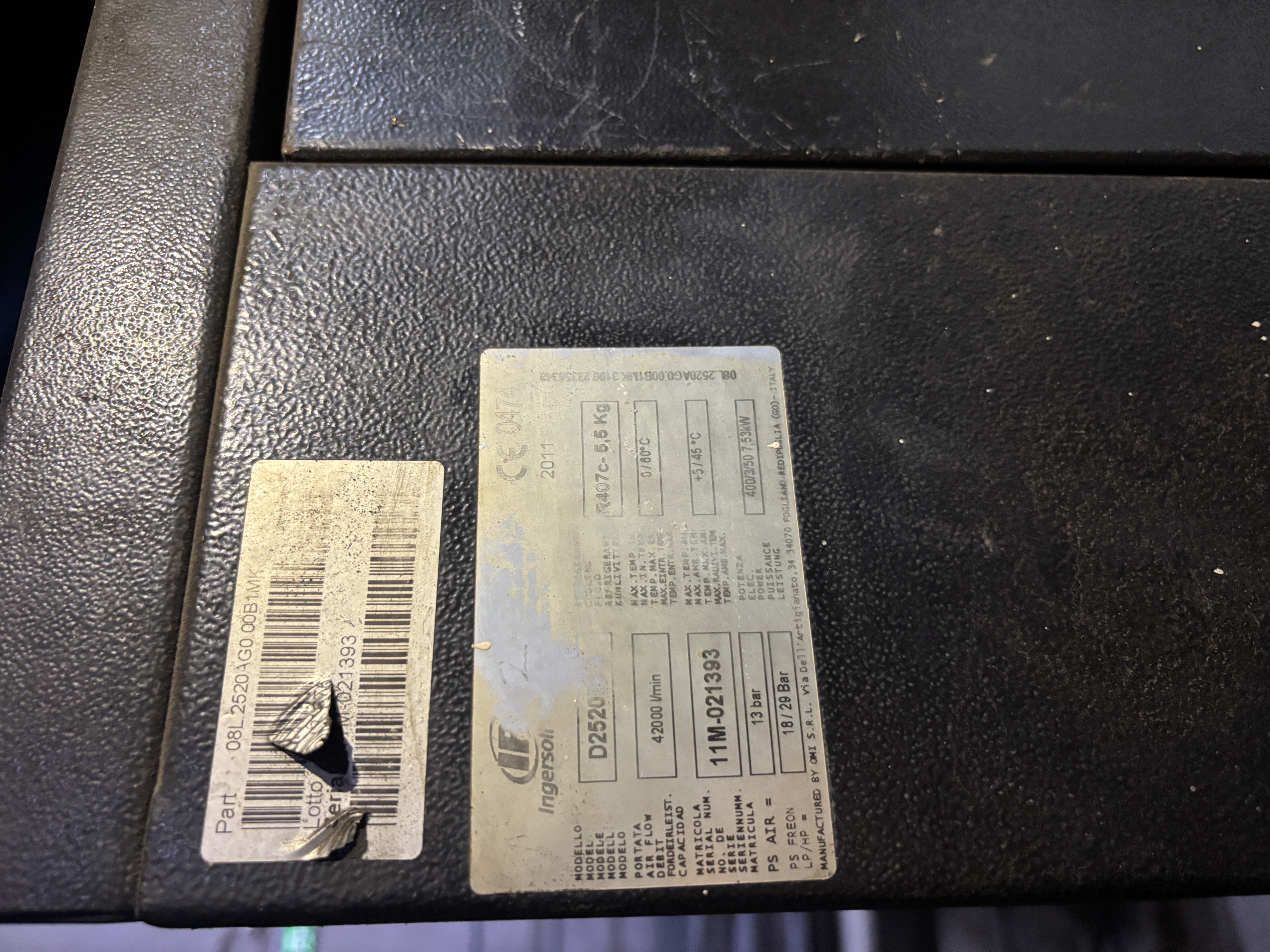 Used Air Dryer - Igersoll Rand - D2520IN-A - LC0903, LC0907