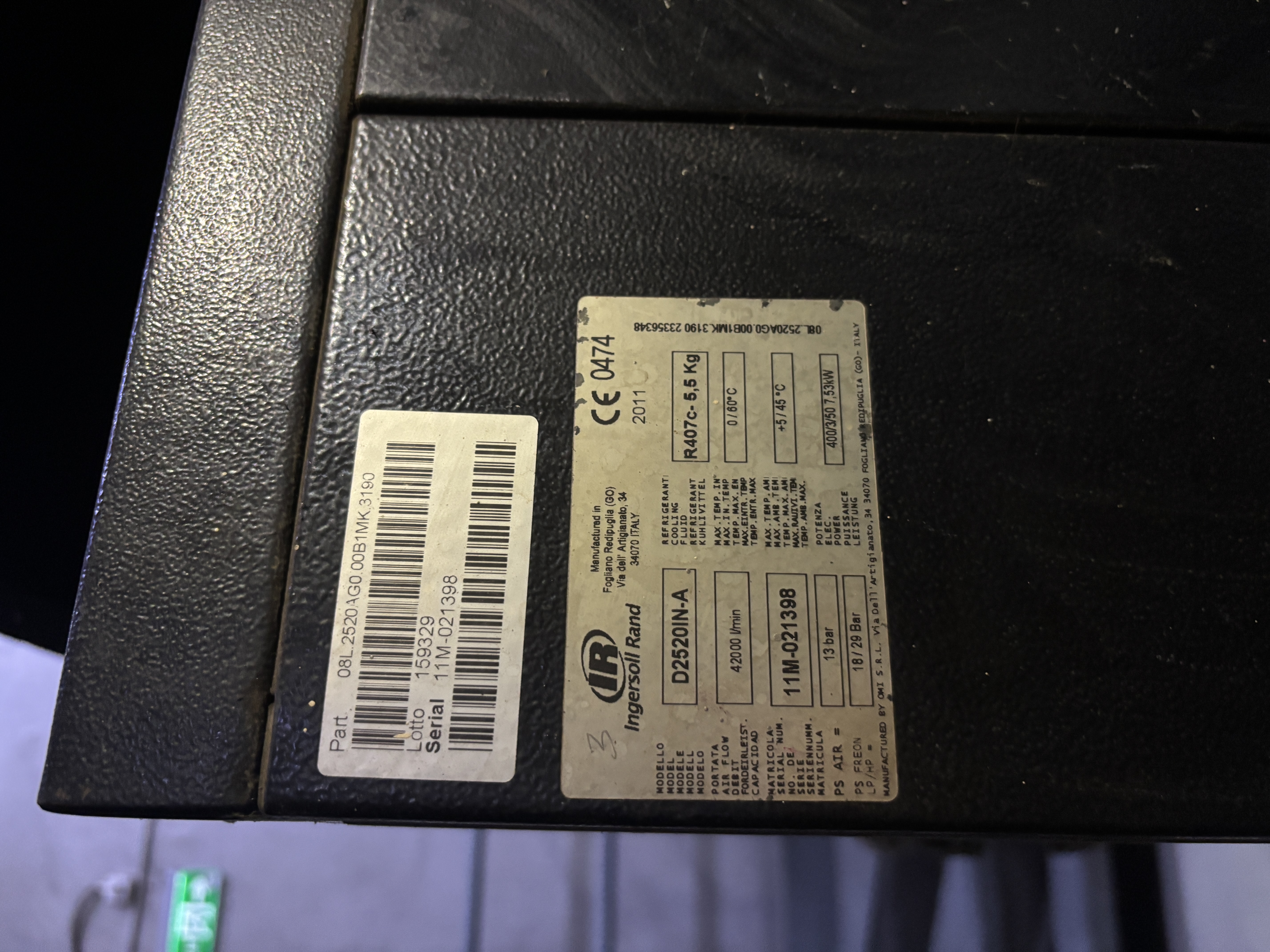 Used Air Dryer - Igersoll Rand - D2520IN-A - LC0903, LC0907