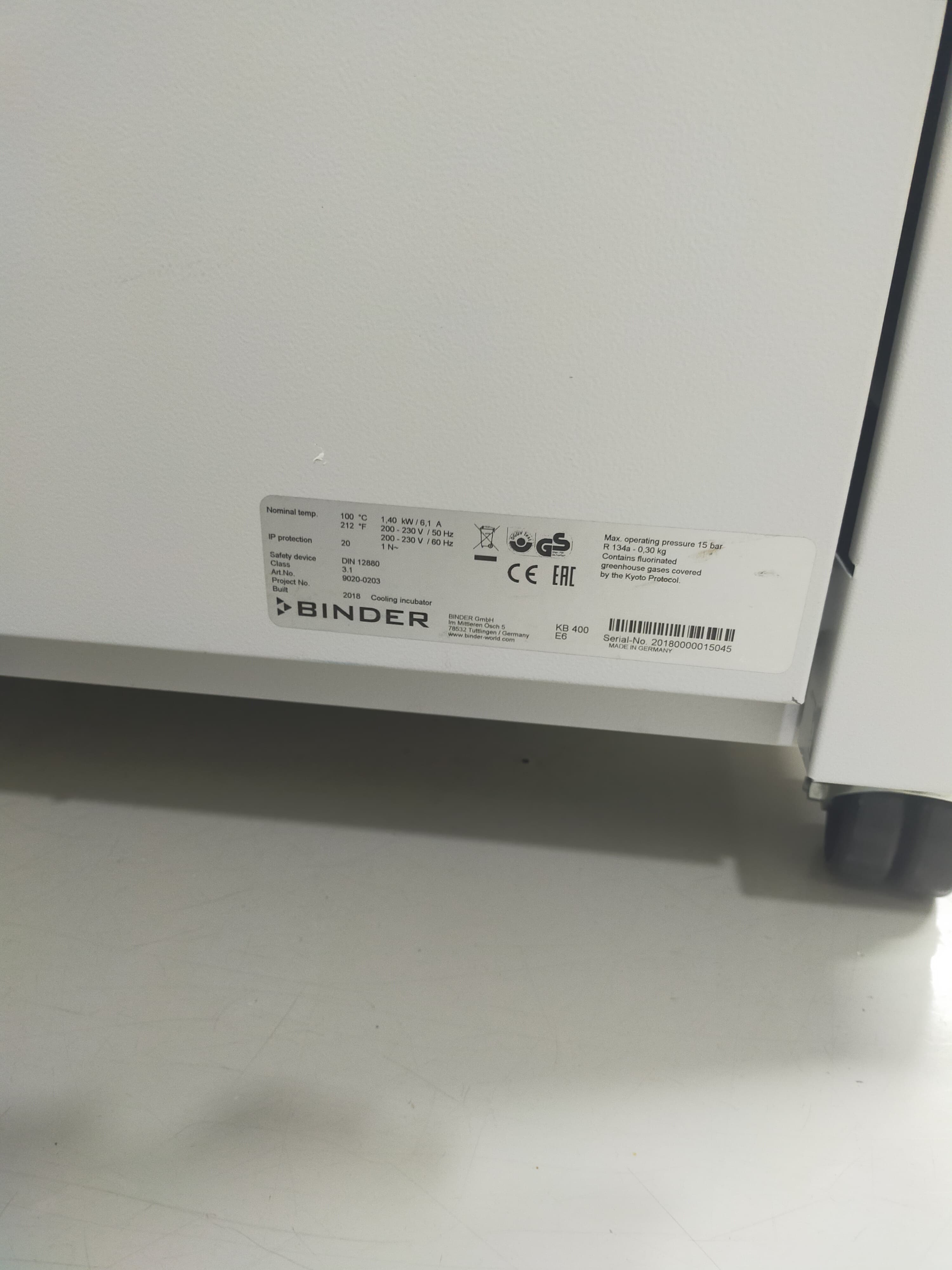 Used Cooling Incubator - Binder - KB 400 - LC0228