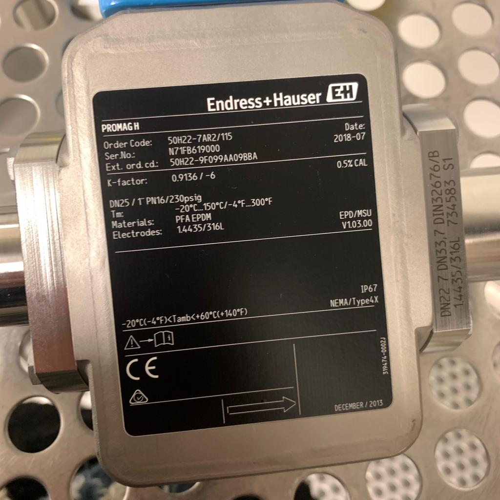 Used Ultrafiltration Pall - Endress+Hauser - Promag 50 - X.06.44