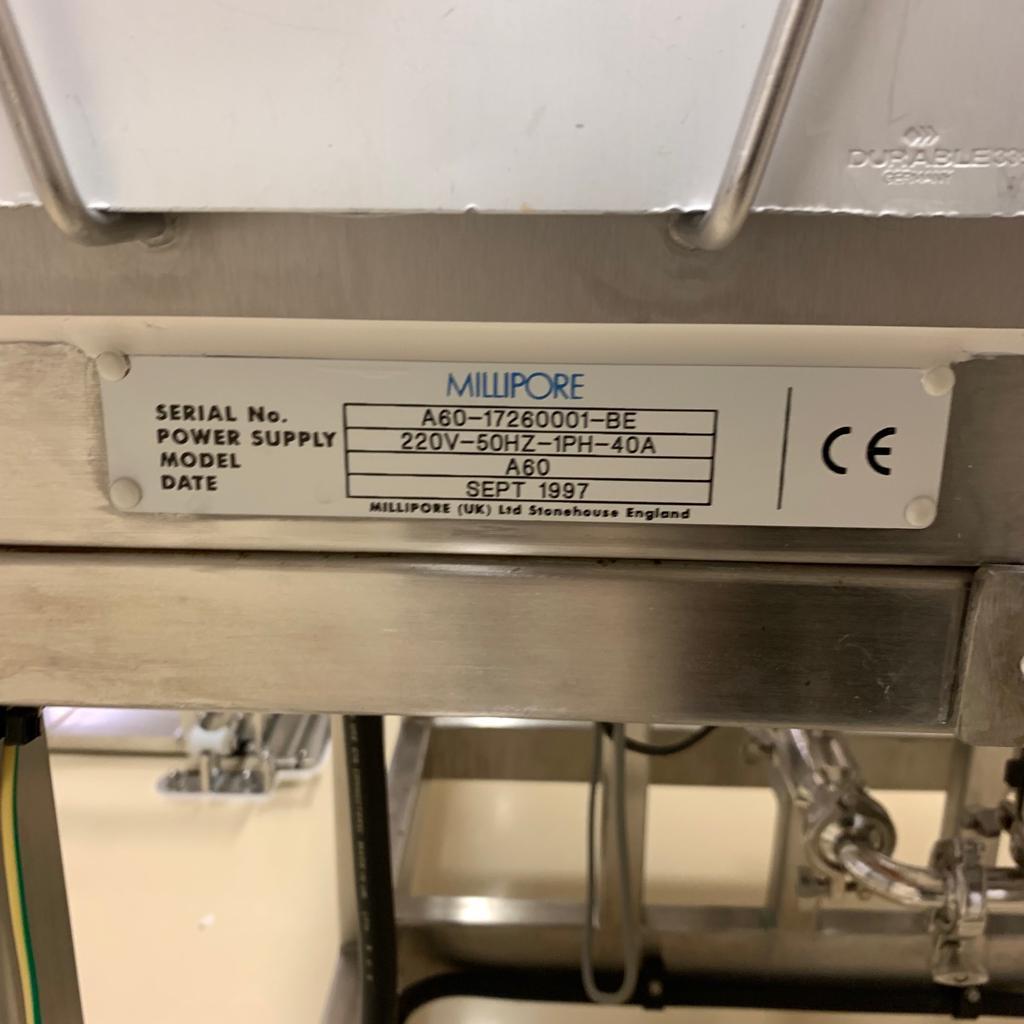 Used Ultra Filtration - Millipore - A60 - 39-1A-025