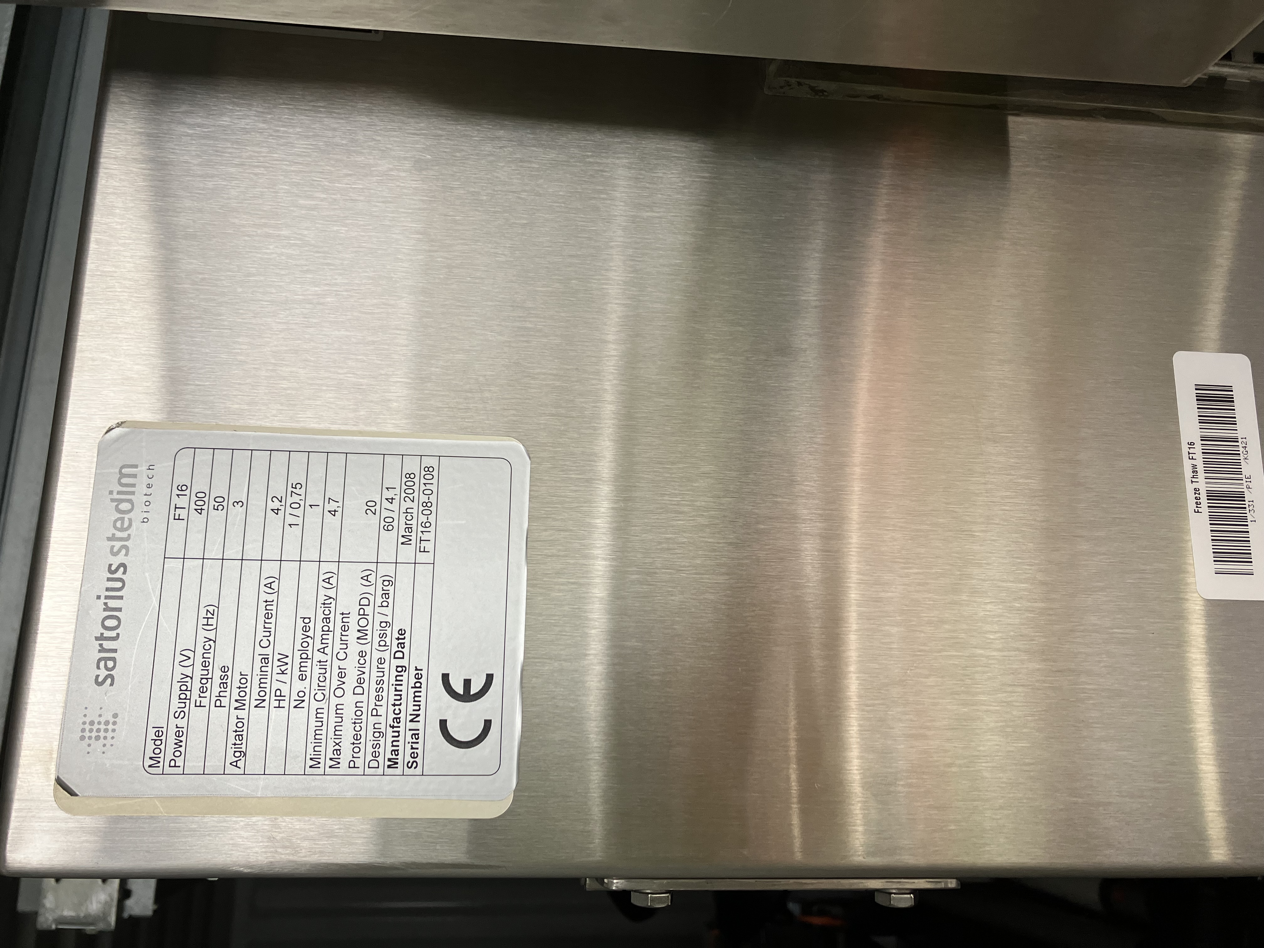 Used Freezer - Stedim Biosystem - PIE-KG421