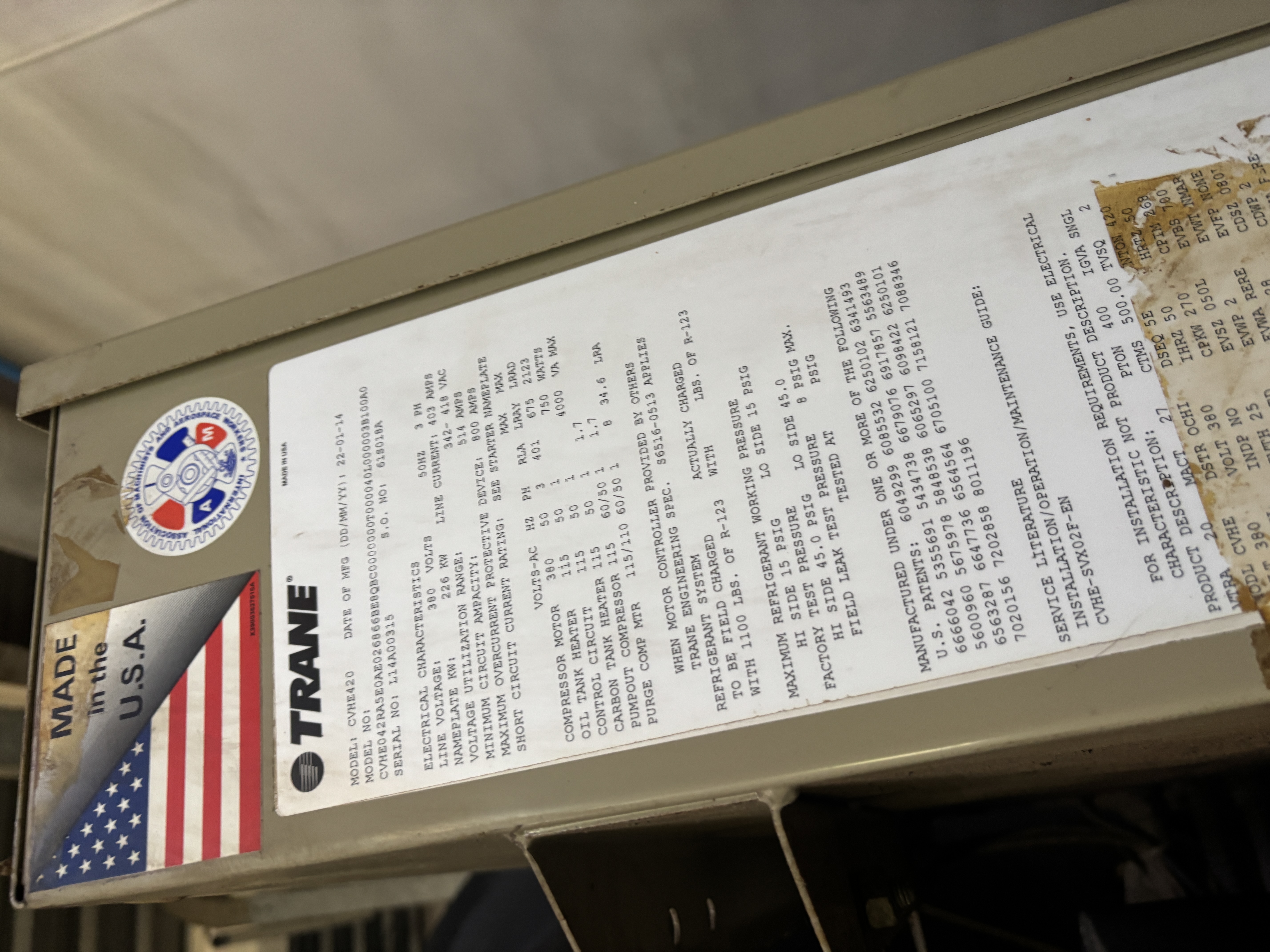 Used Chiller - Trane - CVHE420 - LC0199