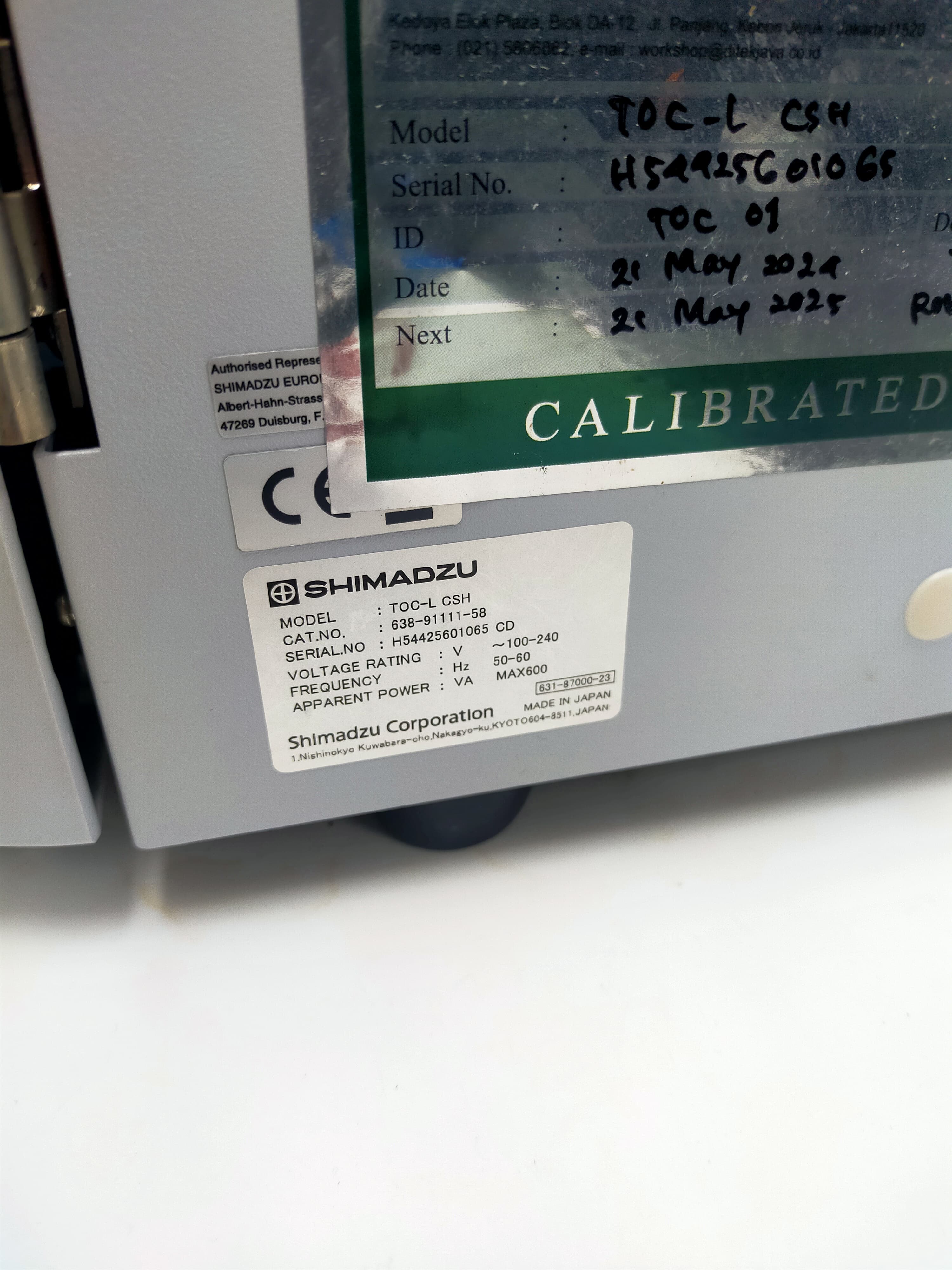 Used TOC Analyzer - Shimadzu - TOC L CSH - LC0235