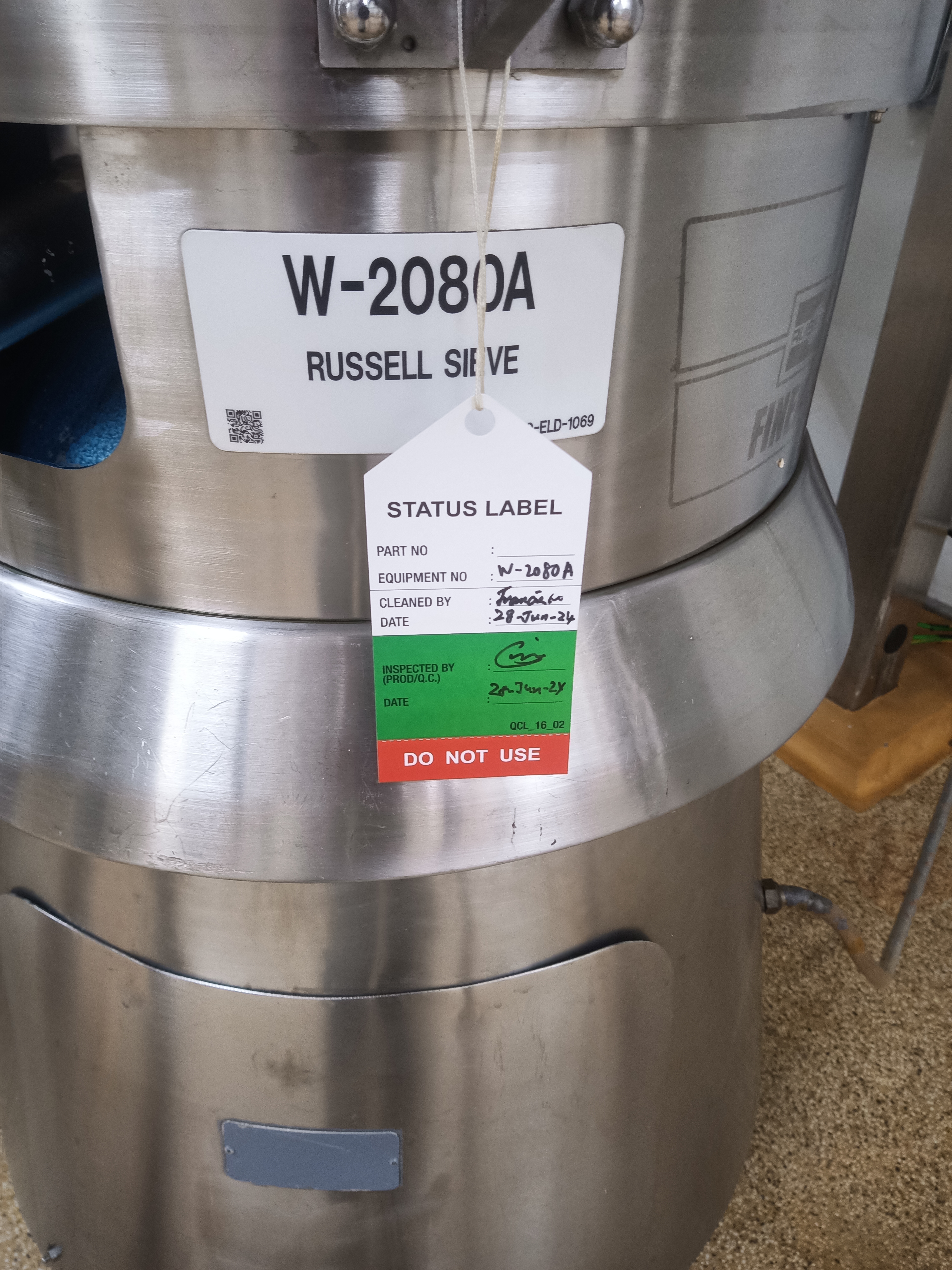 Used Russell Sieve - Russel Finex - SG103