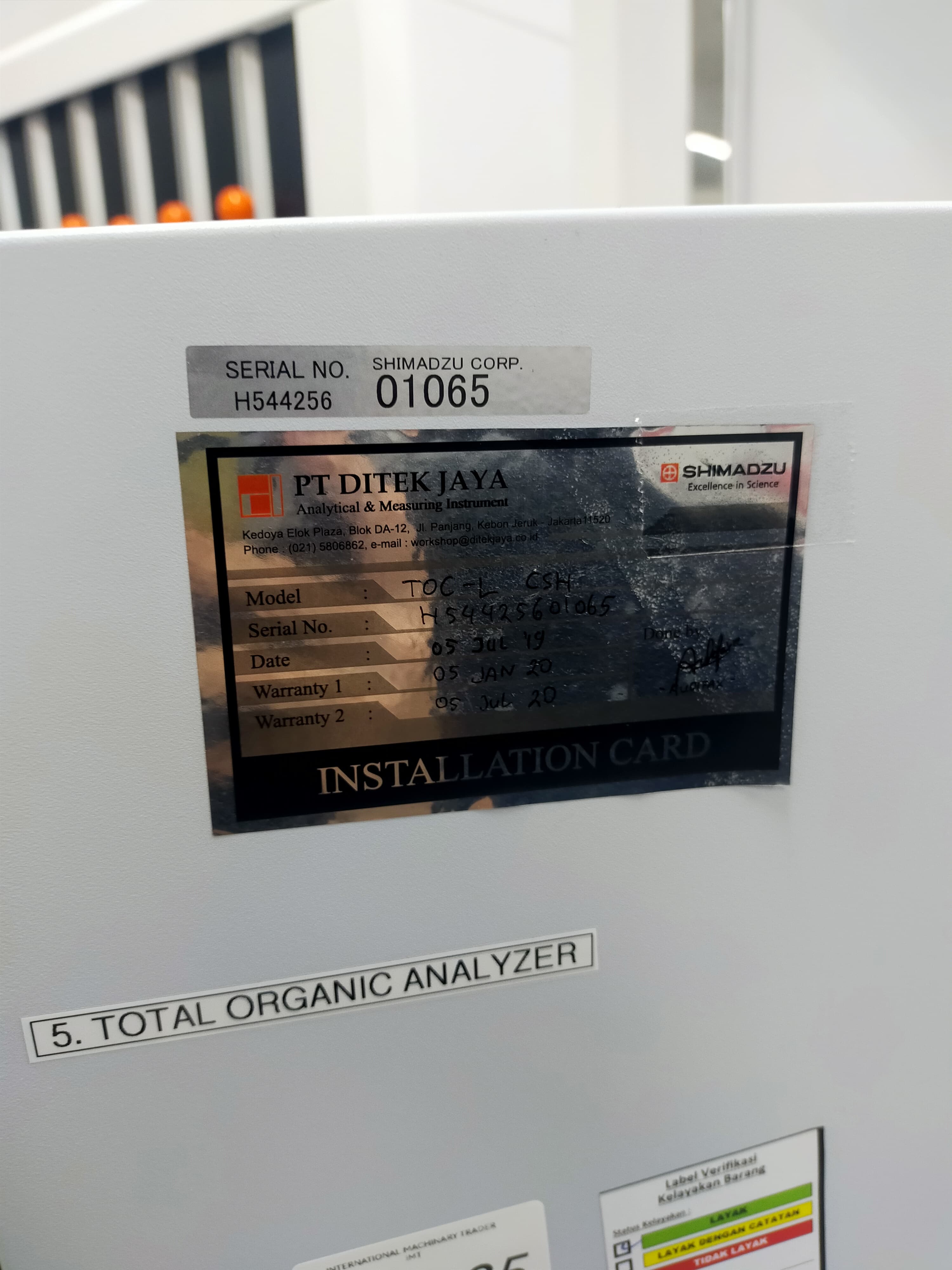Used TOC Analyzer - Shimadzu - TOC L CSH - LC0235