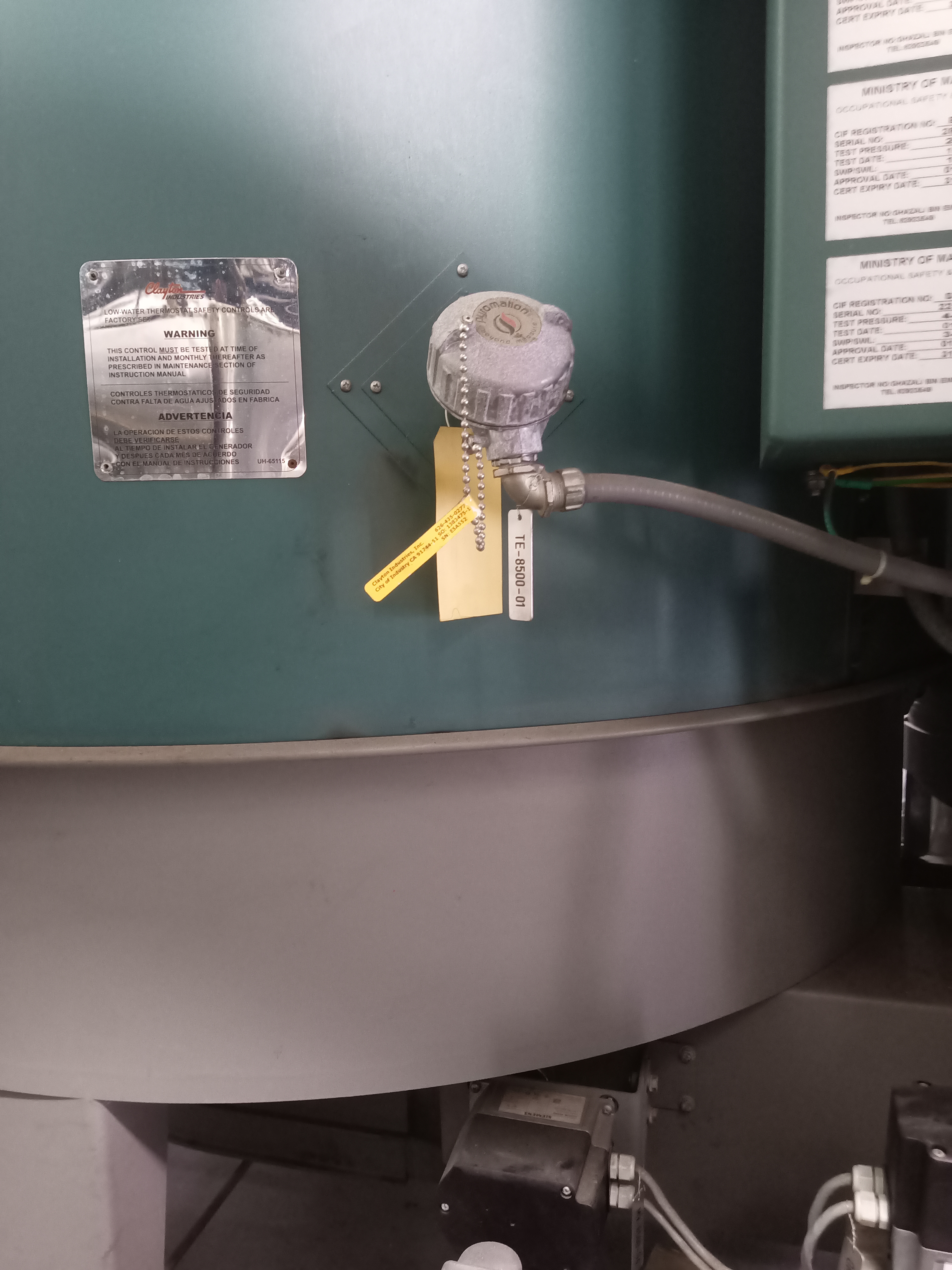 Used Steam Generator -  Clayton Thermal Products - SG128 