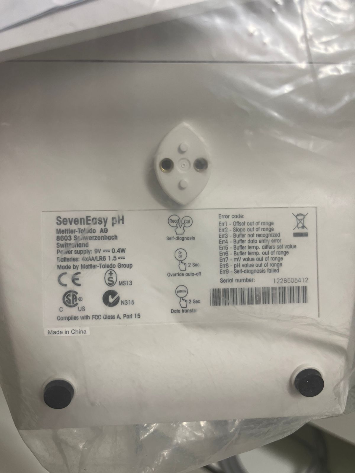 Used PH Meter - Mettler Toledo Seven Easy PH - X.06.349-X.06.350