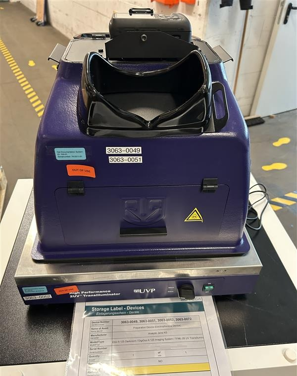 Used Electrophoresis Device - Analytik Jena AG - Digidoc-It 125 Darkroom | Digidoc-It 125 Imaging System | Tfml-26 Uv Transilluminator - BTH061