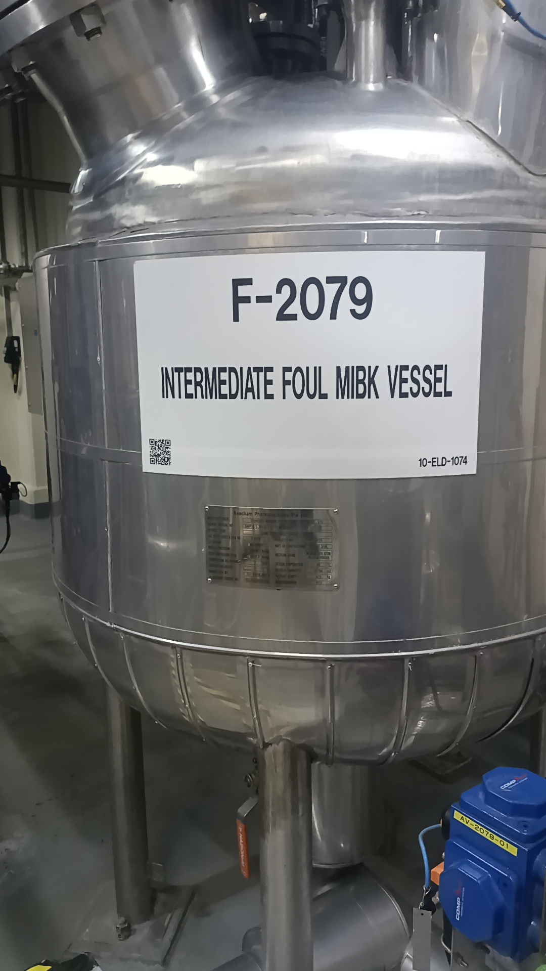 Used Intermediate Foul MIBK Vessel - Shanghai Morimatsu - SG083