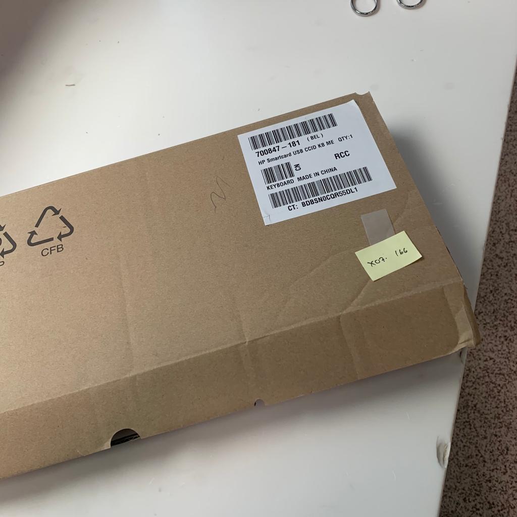 Used Keyboard HP Smartcard USB CCID KB ME - X07.166