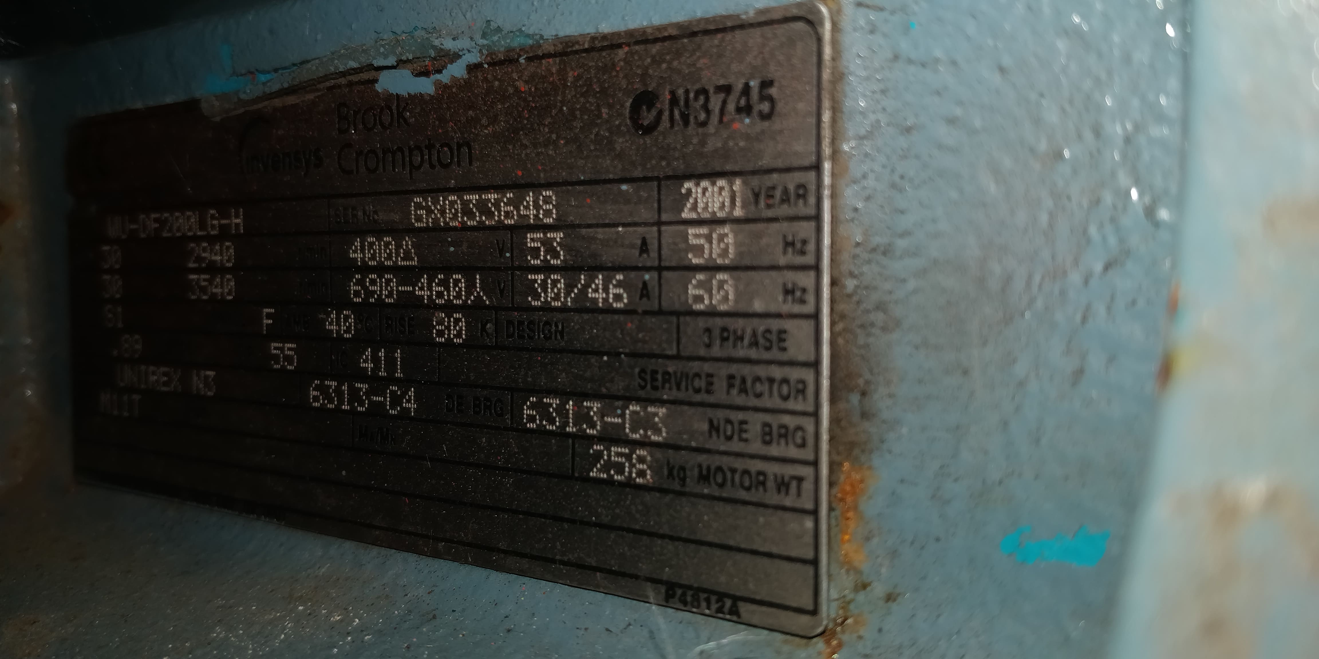 Used Electric Motors and Drives - Brook Crompton - 502B