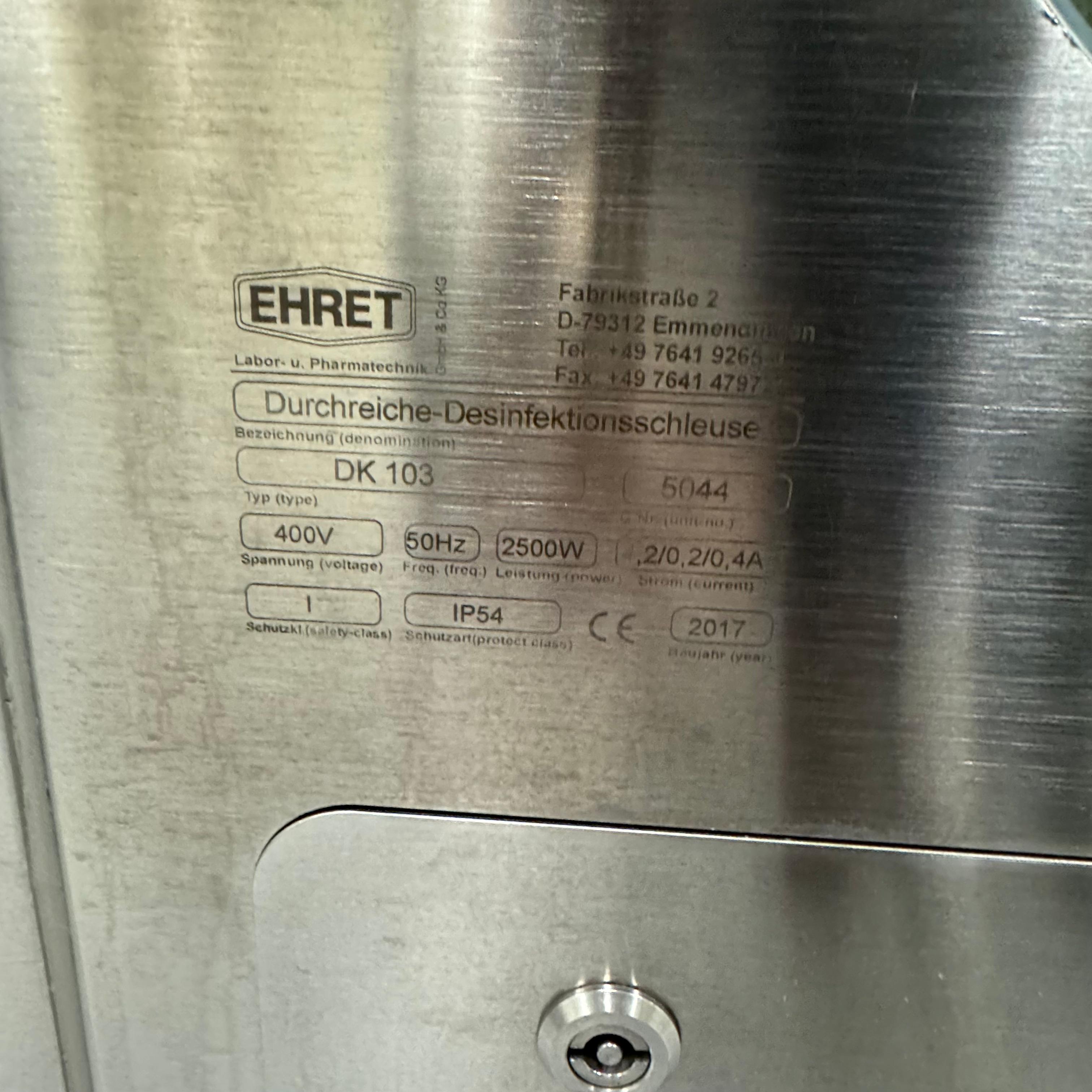 Used Pass-Through Disinfection Lock - Ehret - DK103 - GR011