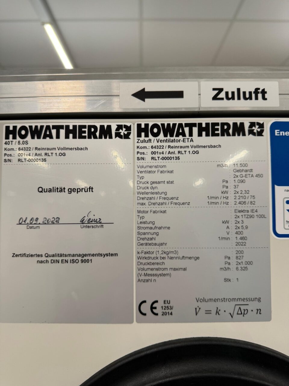 Used Air Handling Unit HVAC - Howatherm - BTH216