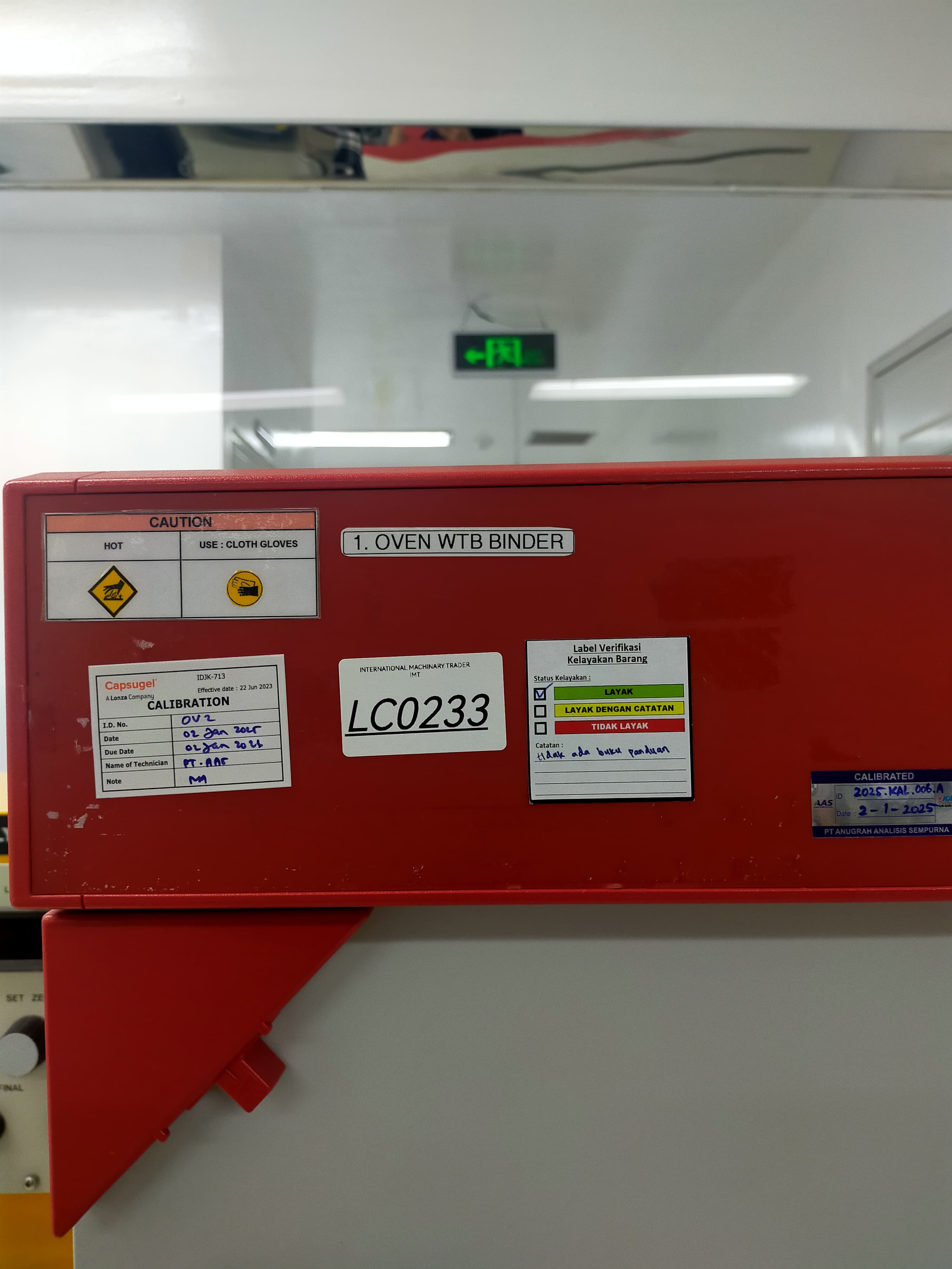 Used Oven - Wtb Binder - ED 115 - LC0233