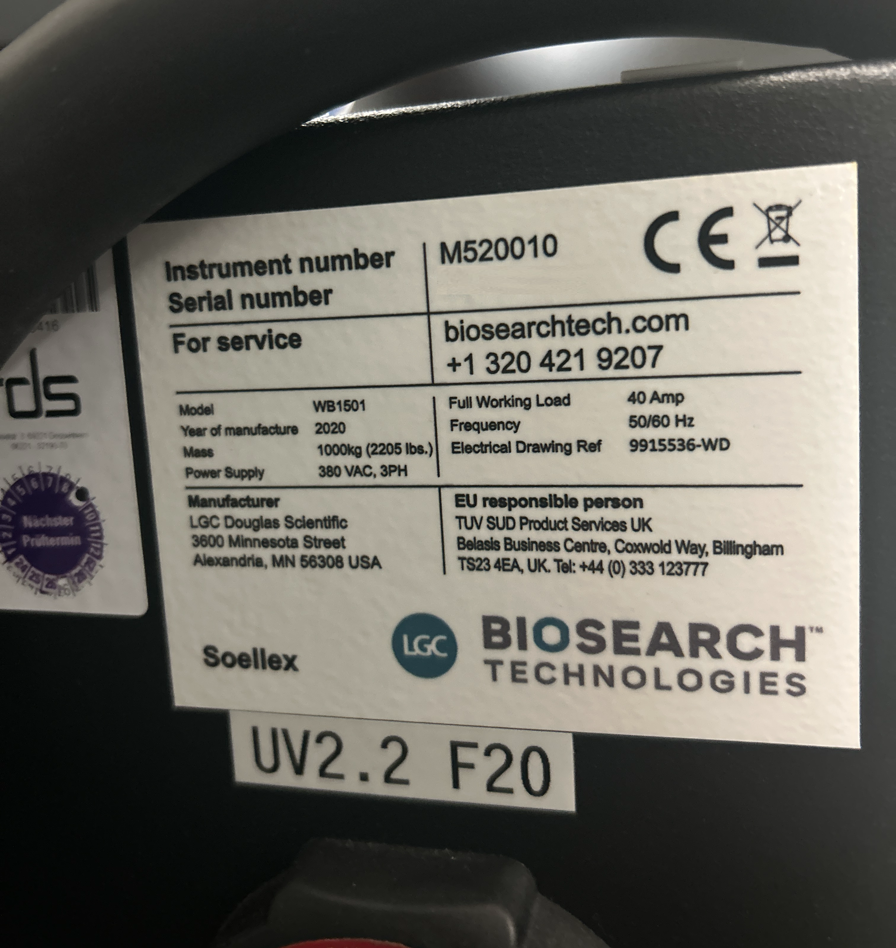 Used PCR - LCG Genomics - WB1501 - BTH054