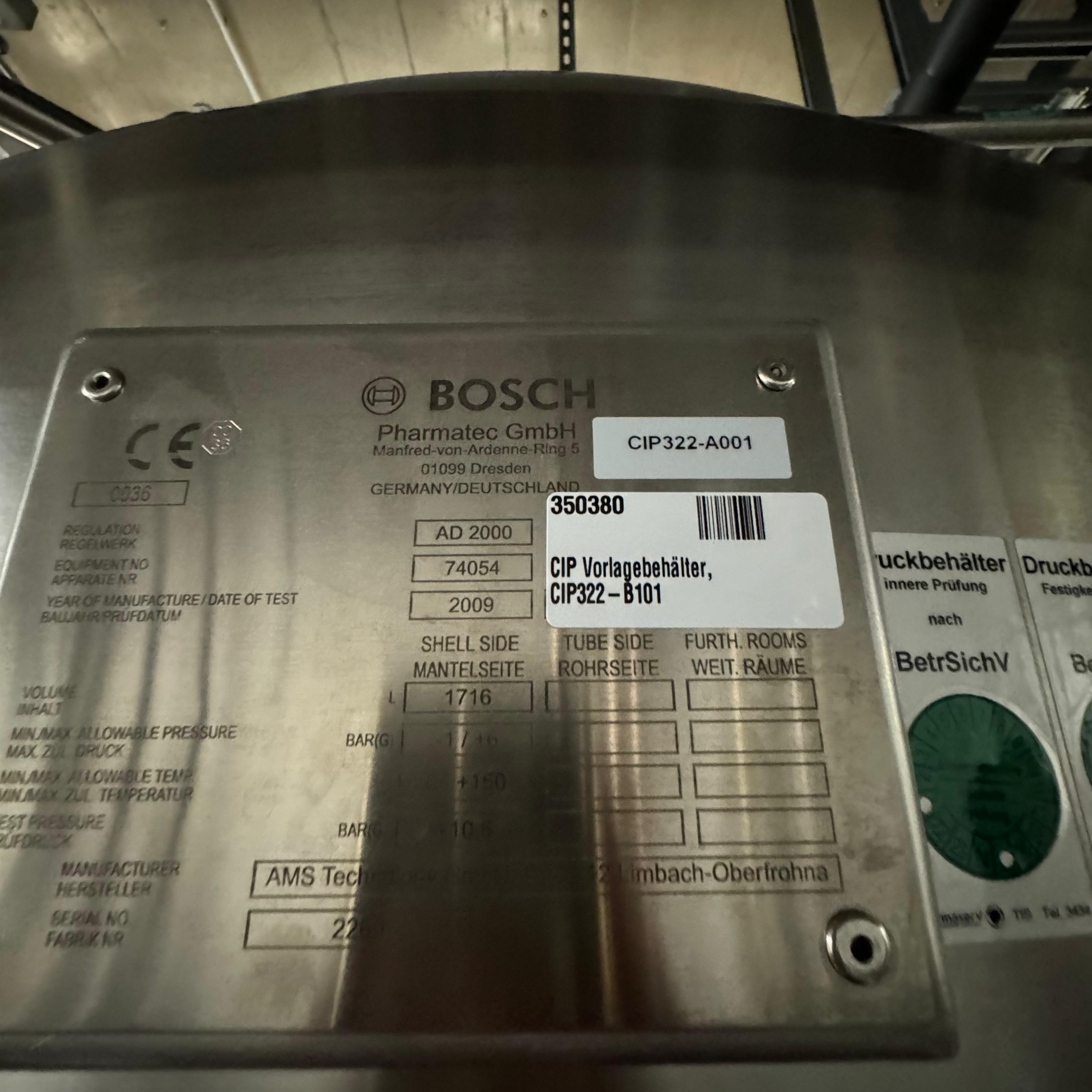 Used Cip Storage Tank - GR006