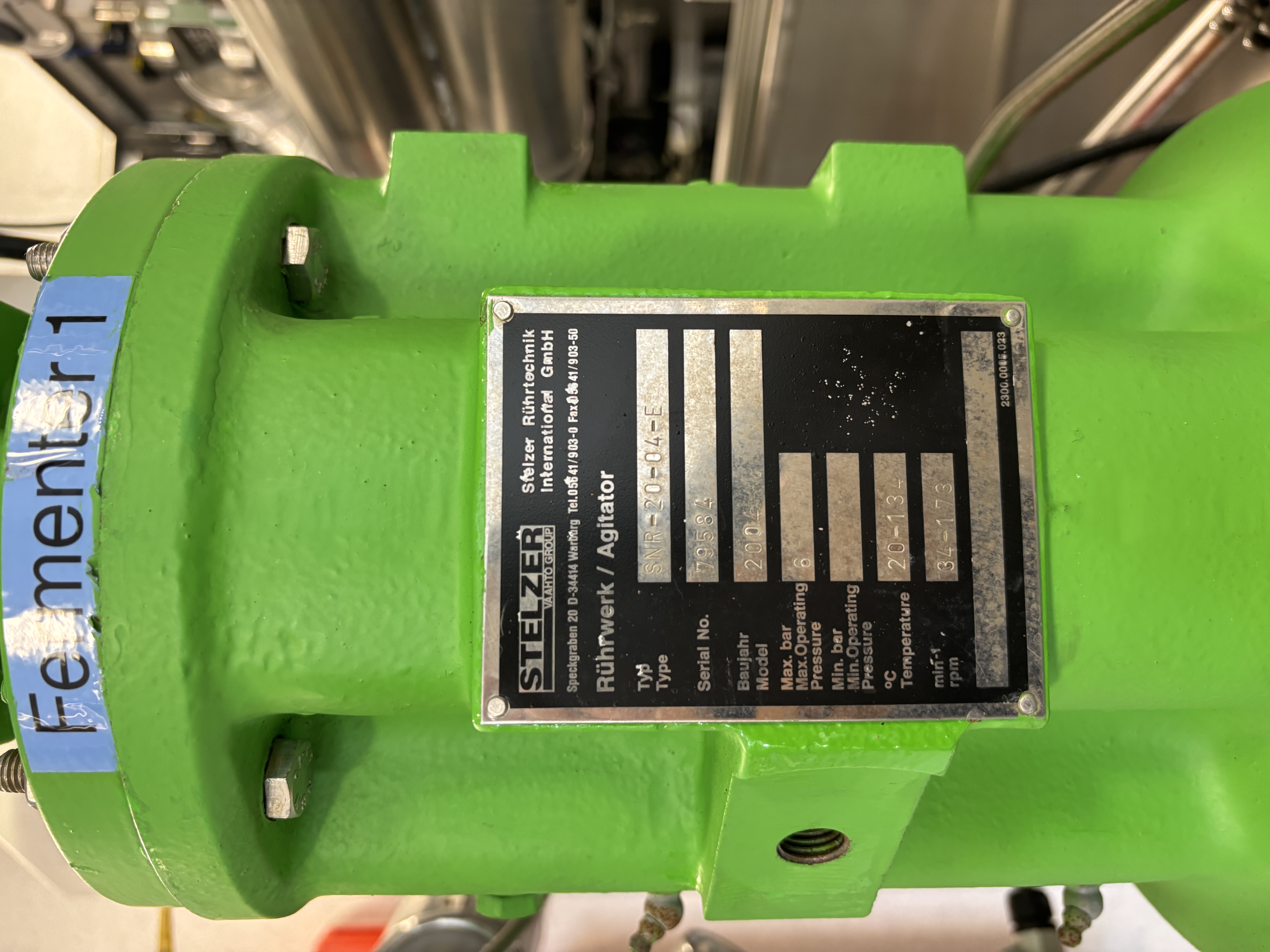 Used Fermentor - Peter Dingckels & Sohn - PS016