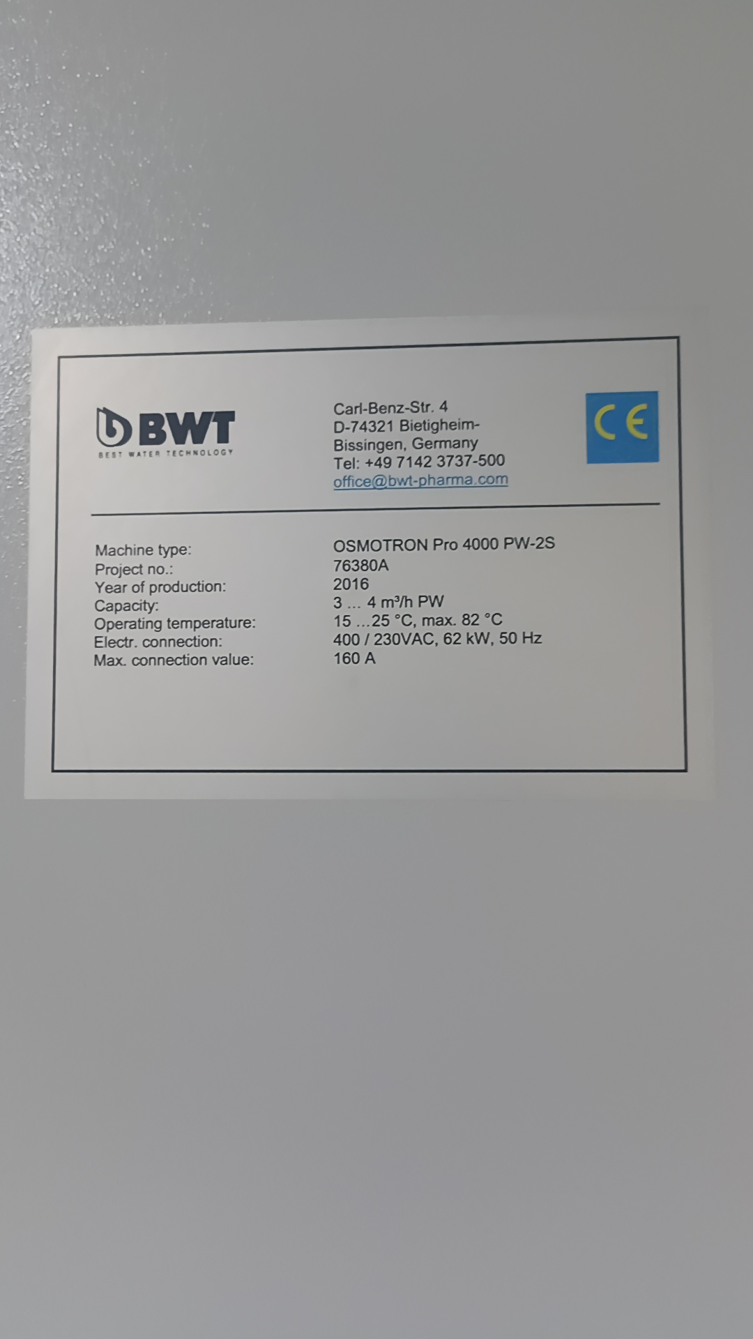 Used Pw Distribution System Loopo 150 C - Best Water Technology (BWT) - SG044