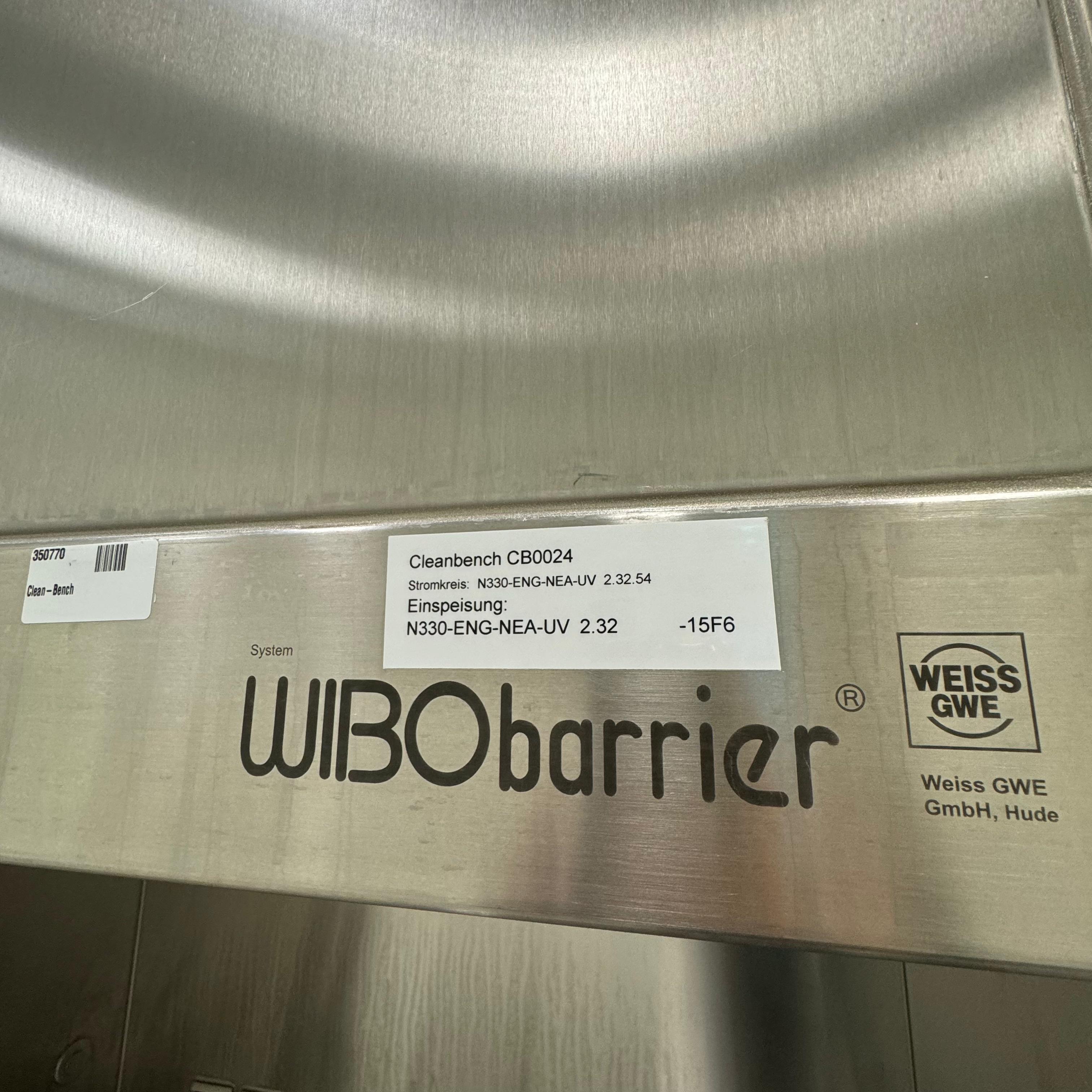 Used Wibo Barrier Clean Room - Weiss Gwe - BGPVO 140/98 - GR014