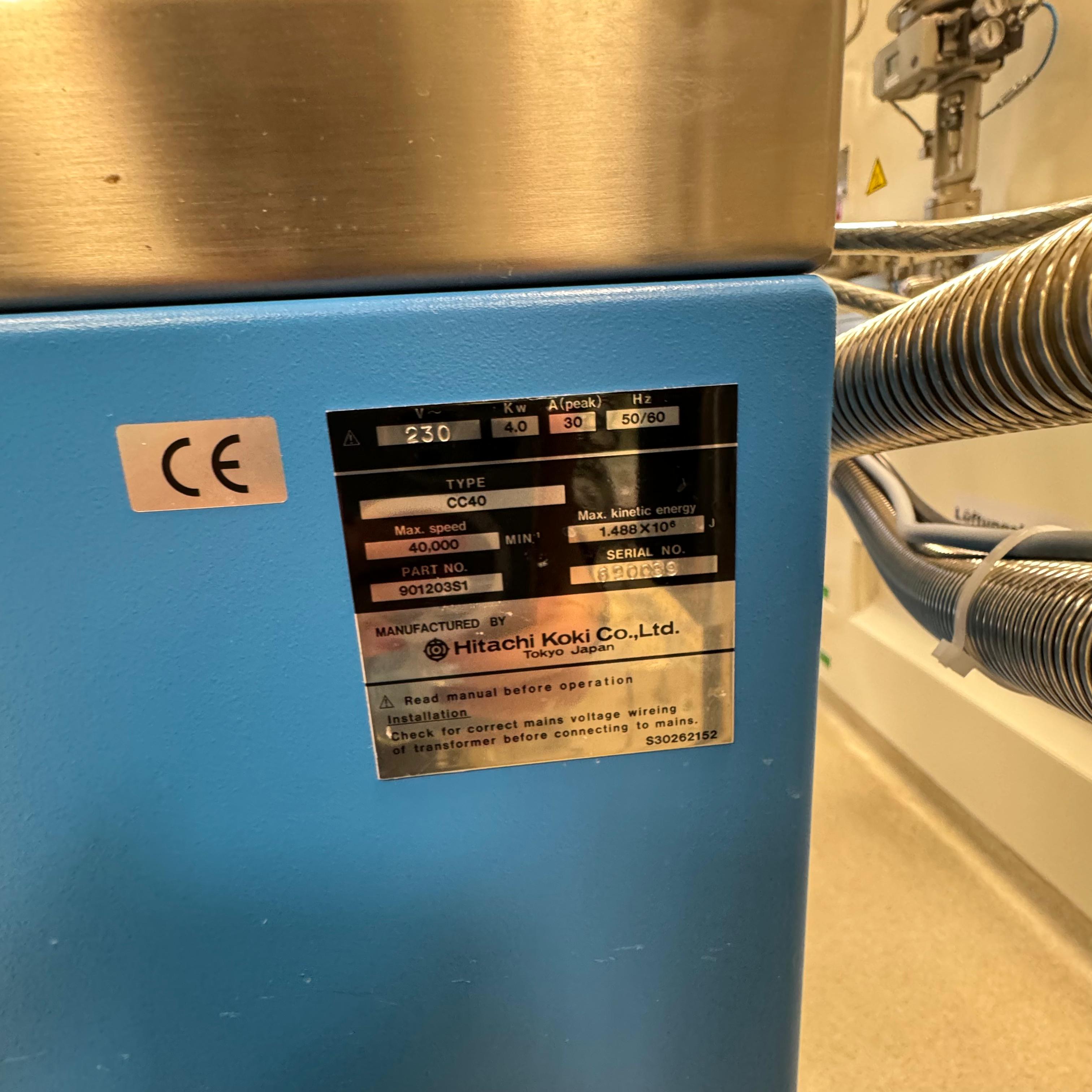 Used Density Gradient Ultracentrifuge - Hitachi Koki - CC40 - GR021-GR024