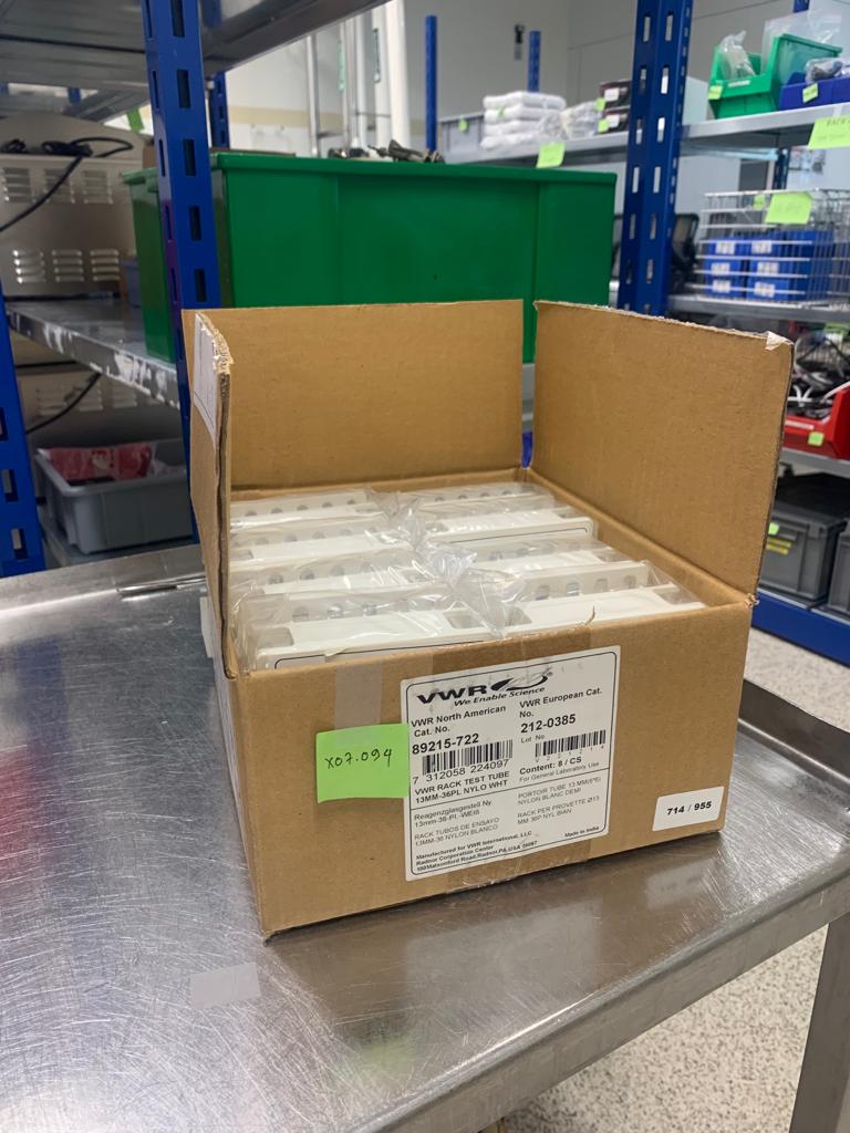 Used Rack Test Tube 13mm - 36PL Nylo WHT -  X07.094