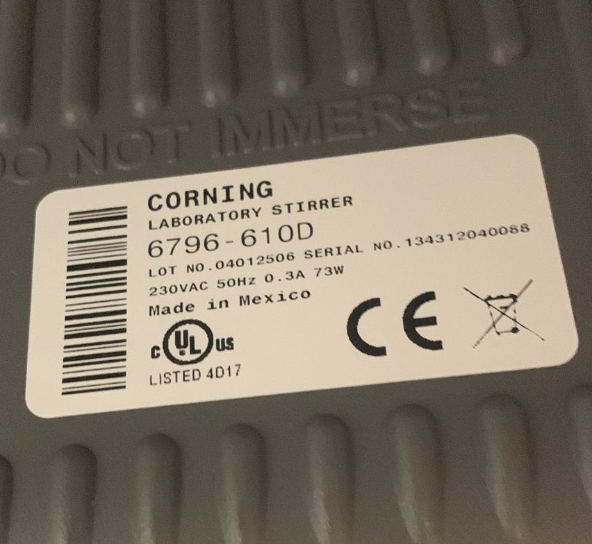 Used Magnetic Stirrer - Corning - 6796-610D - 59.06.156.GR-59.06.158.GR