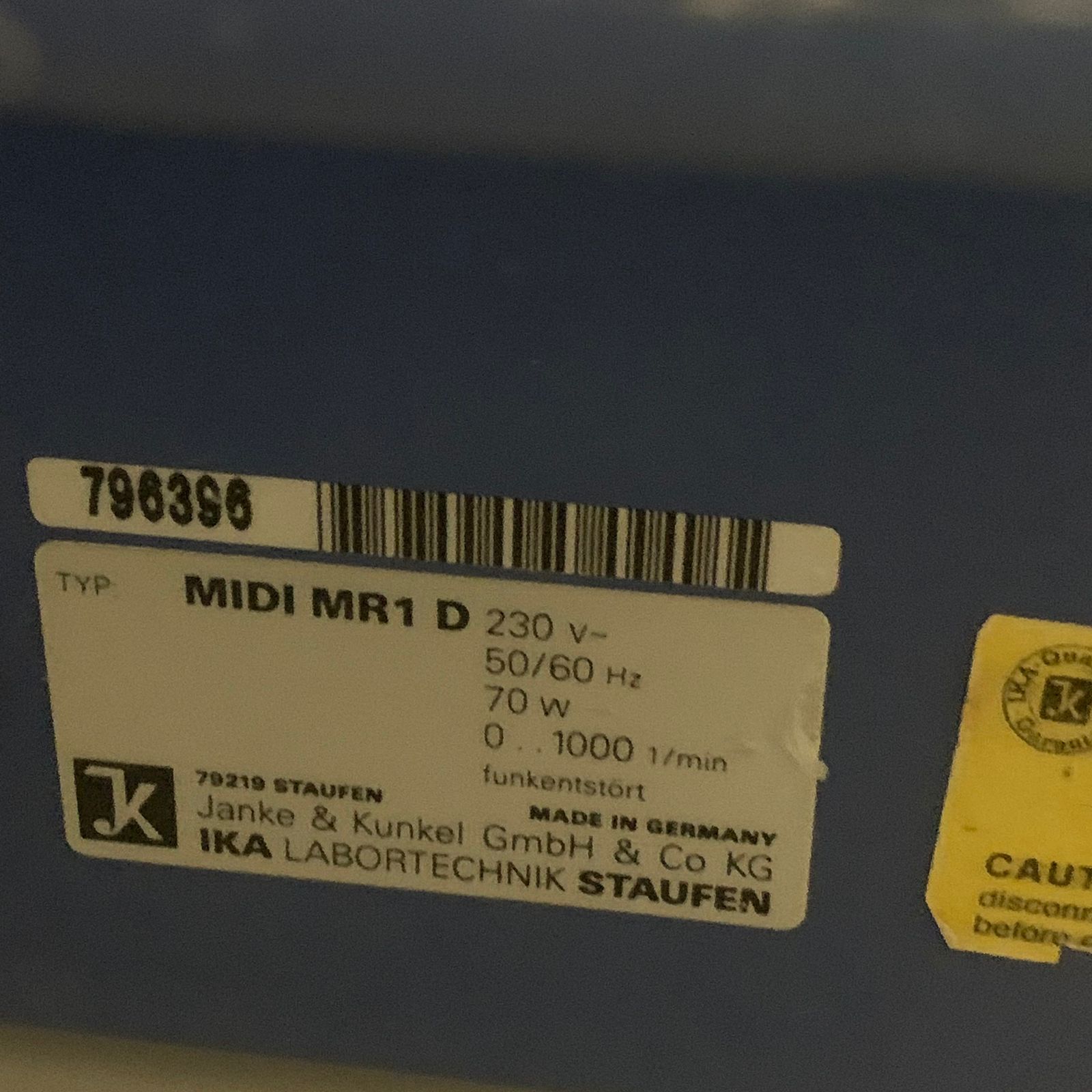 Used Magnetic Stirrer - IKA - Midi MR1 D - 59.06.177.GR