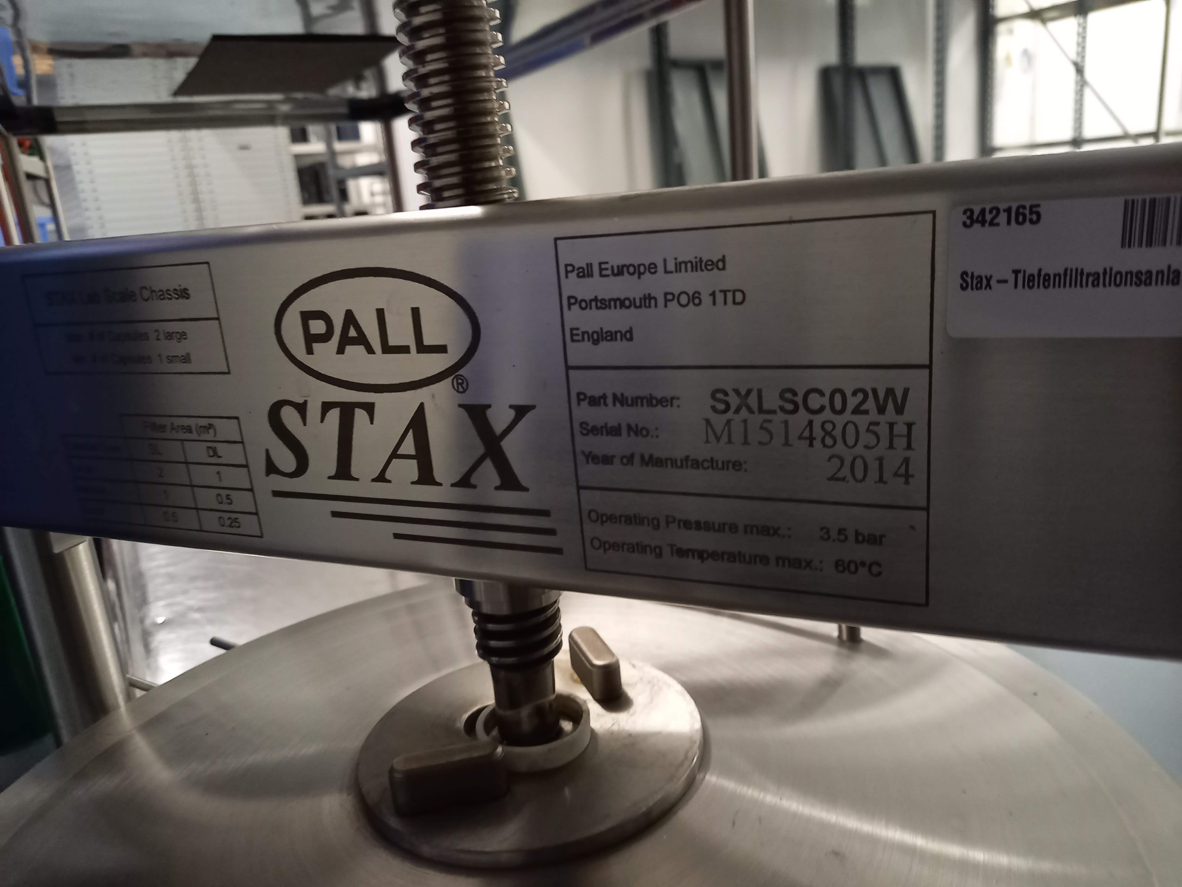 Used Filter Holder - Pall - 01.010.GG