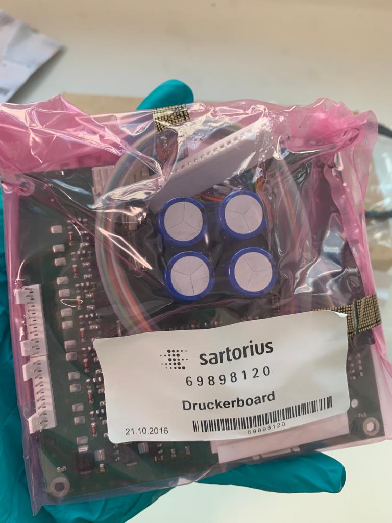 Used Druckerboard and Kabel Daten Druckerboard - Sartorius - X07.158