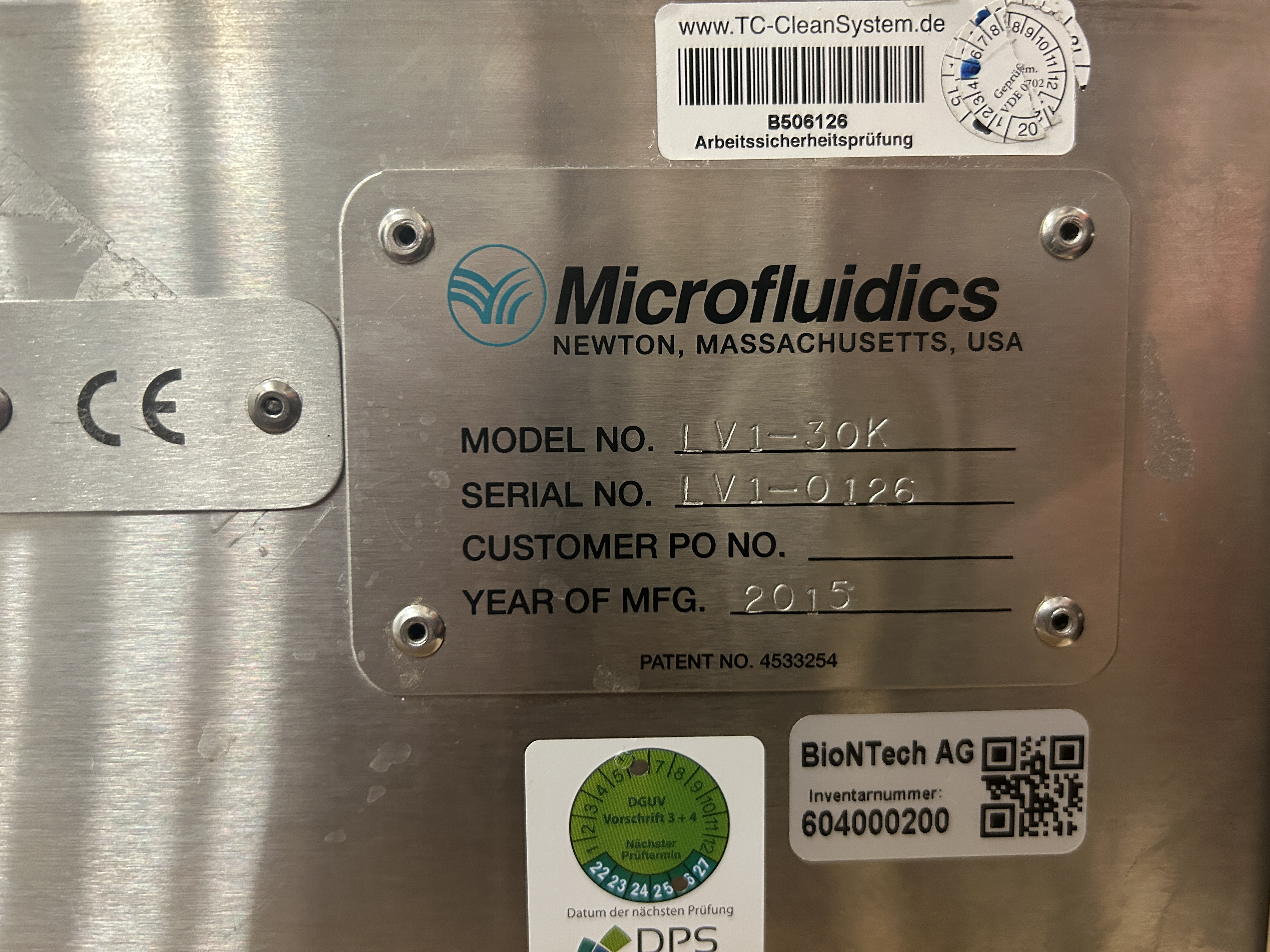 Used Tissue Treatment - Microfluidics - LV1-30K - BTH170