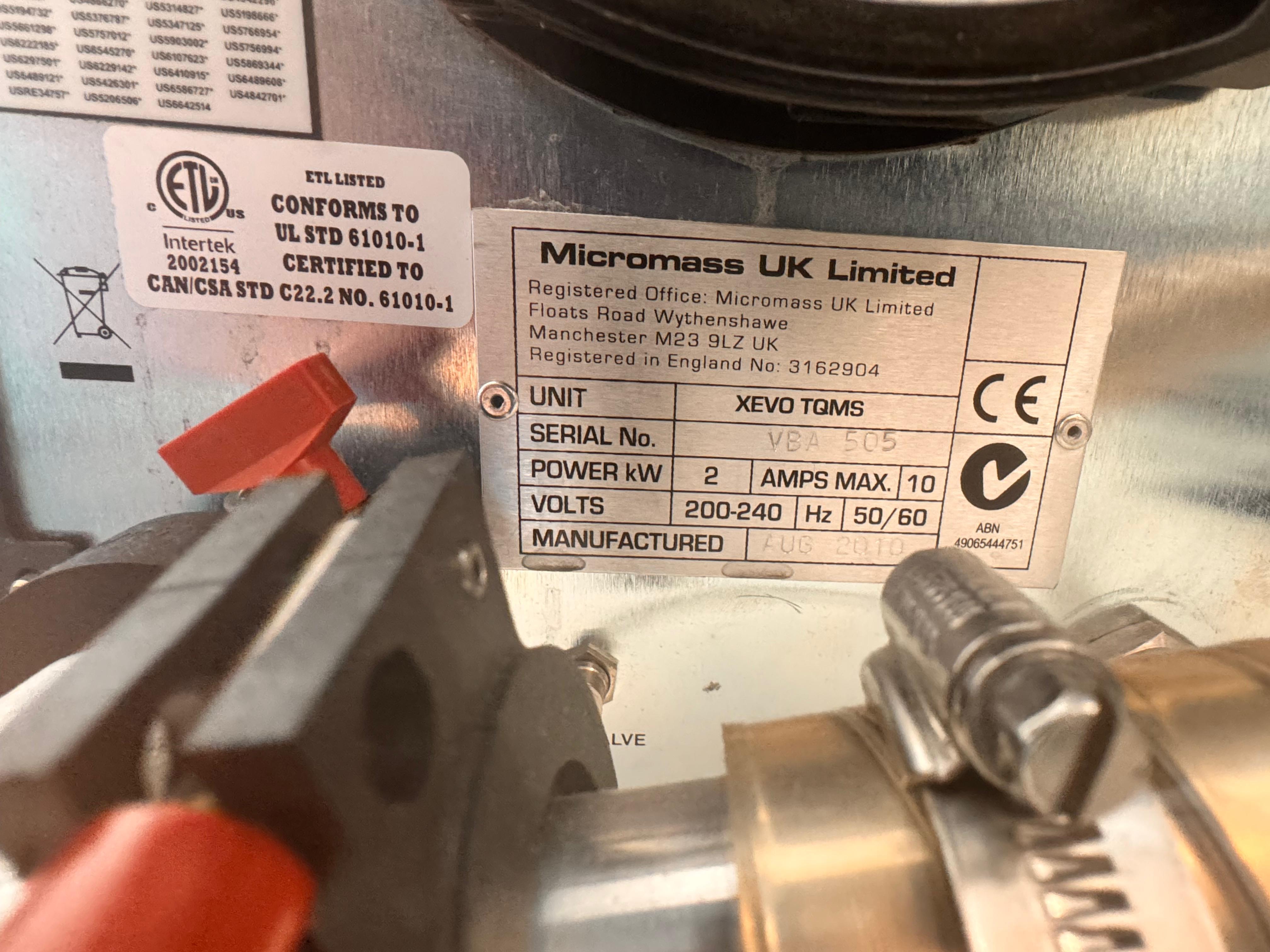 Used Tandem Quadrupole Mass Spectrometer - Micromass - Xevo TQMS - 002.KB