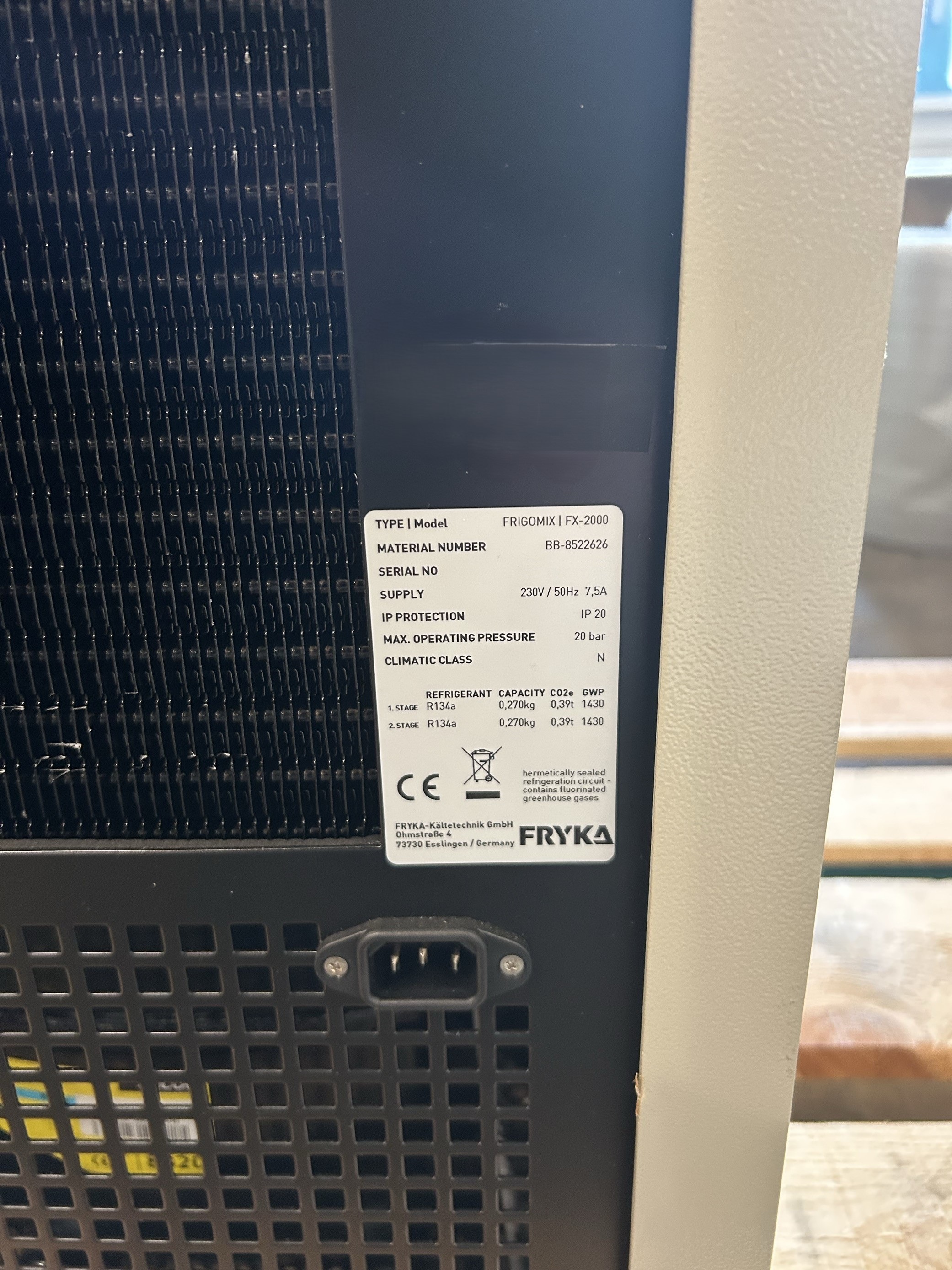 Used Cooling Device - Fryka - Frigomix FX-2000 - BTH160