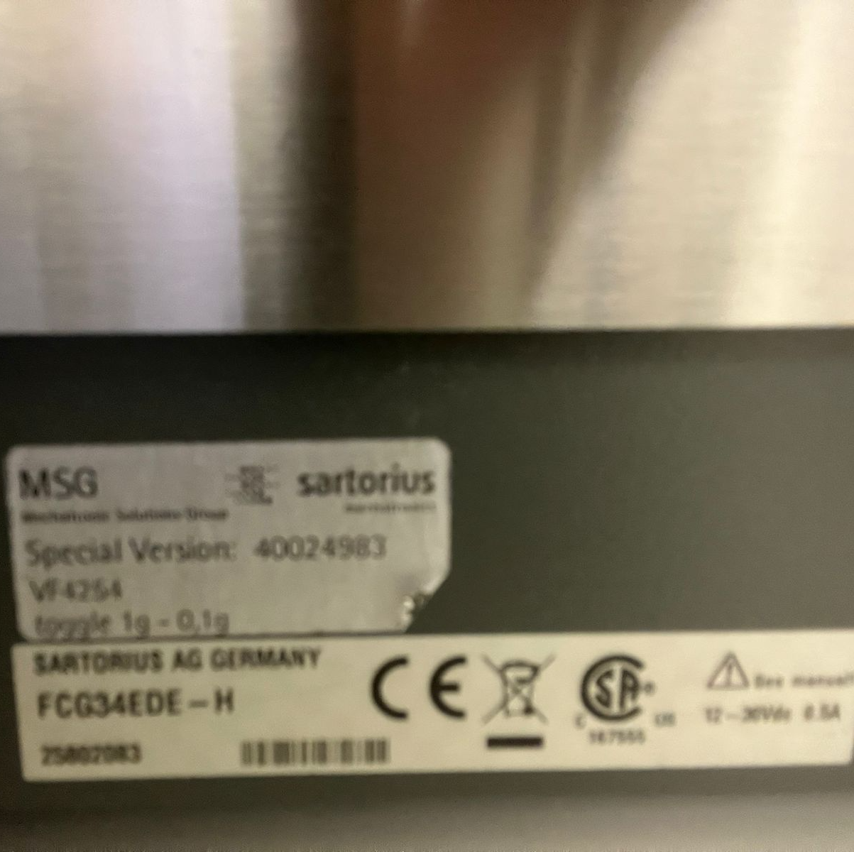 Used Balance 34 Kg - Sartorius - FCG34EDE-H - 59.06.135.GR